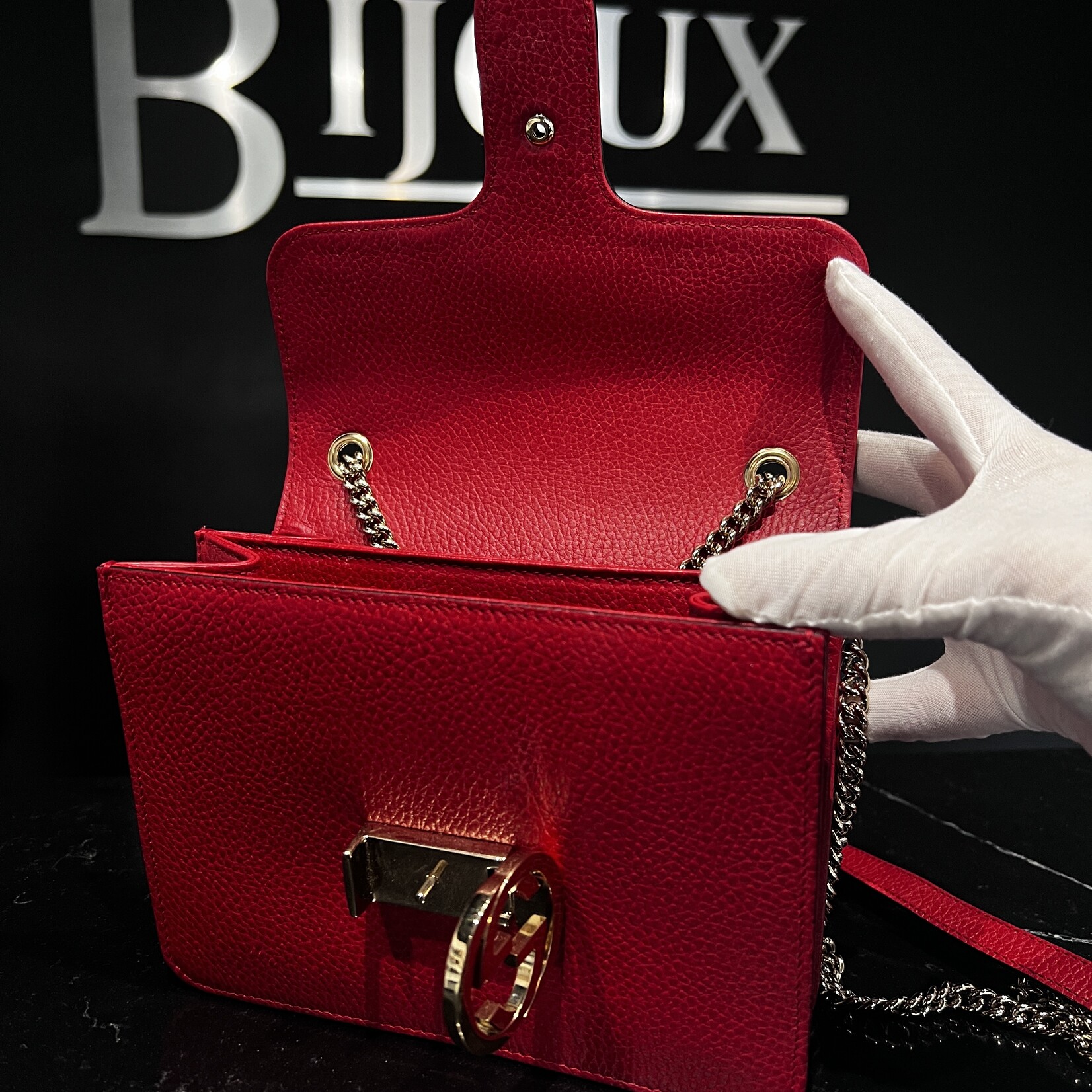 Gucci Gucci Dollar Crossbody Red