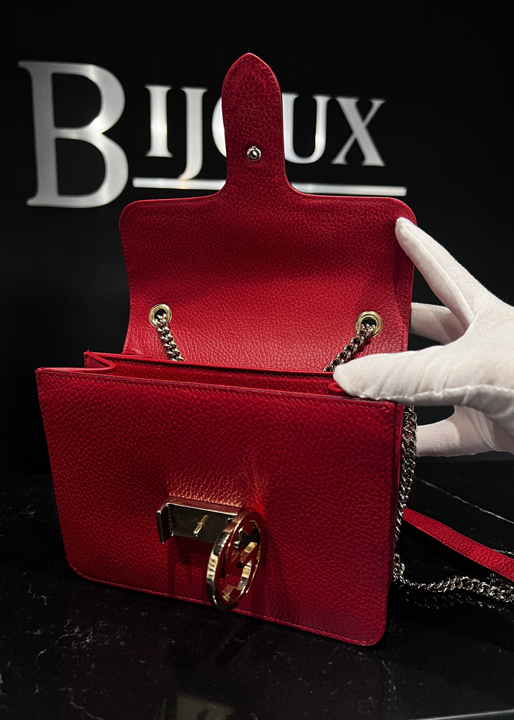 Gucci Gucci Dollar Crossbody Red