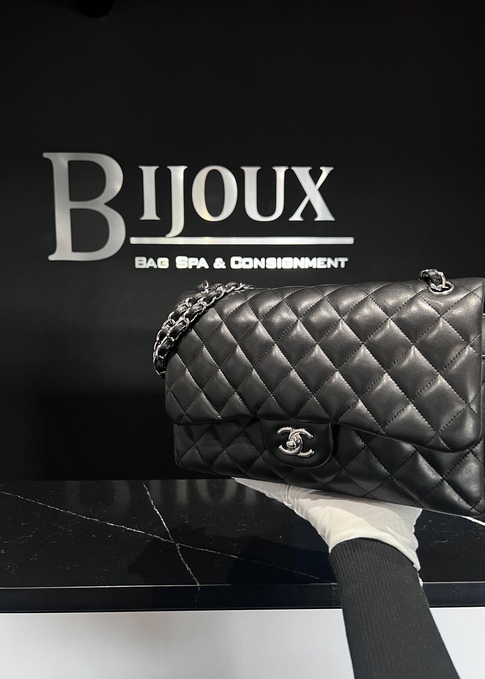 Chanel SOLD- Chanel Black Jumbo Lambskin