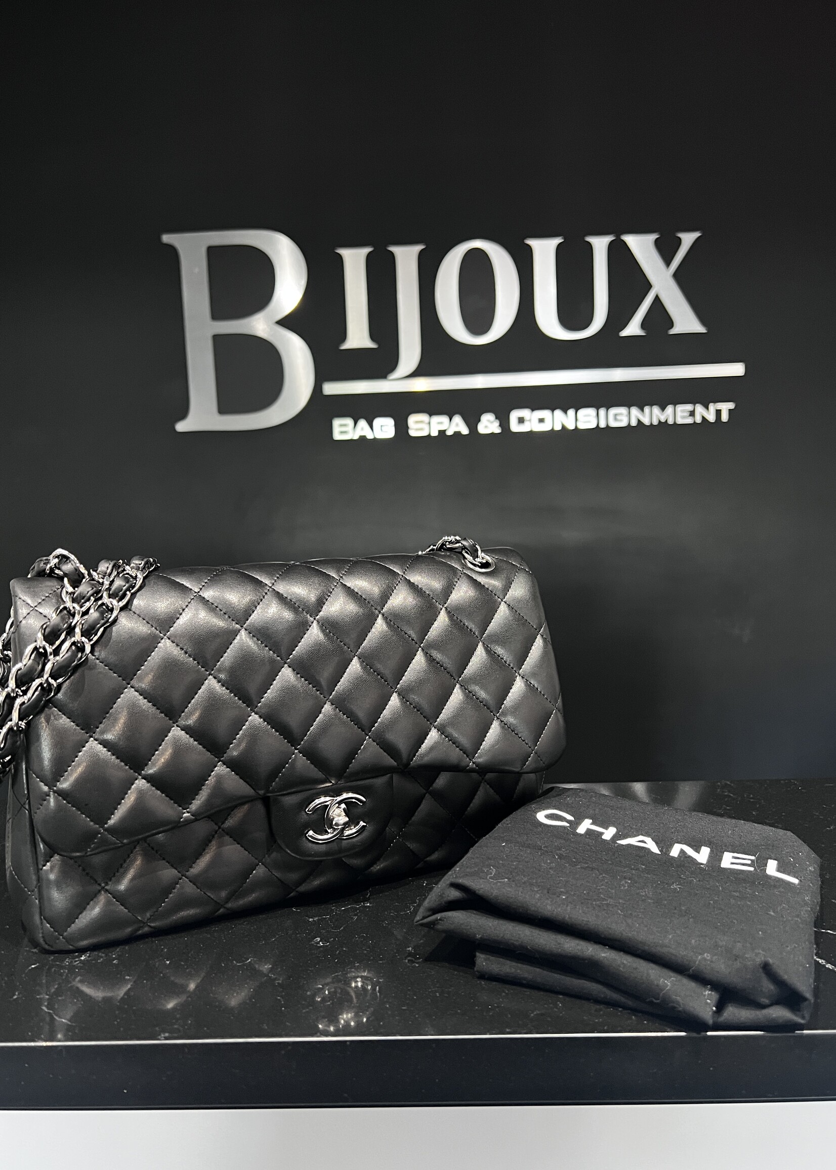 Chanel SOLD- Chanel Black Jumbo Lambskin