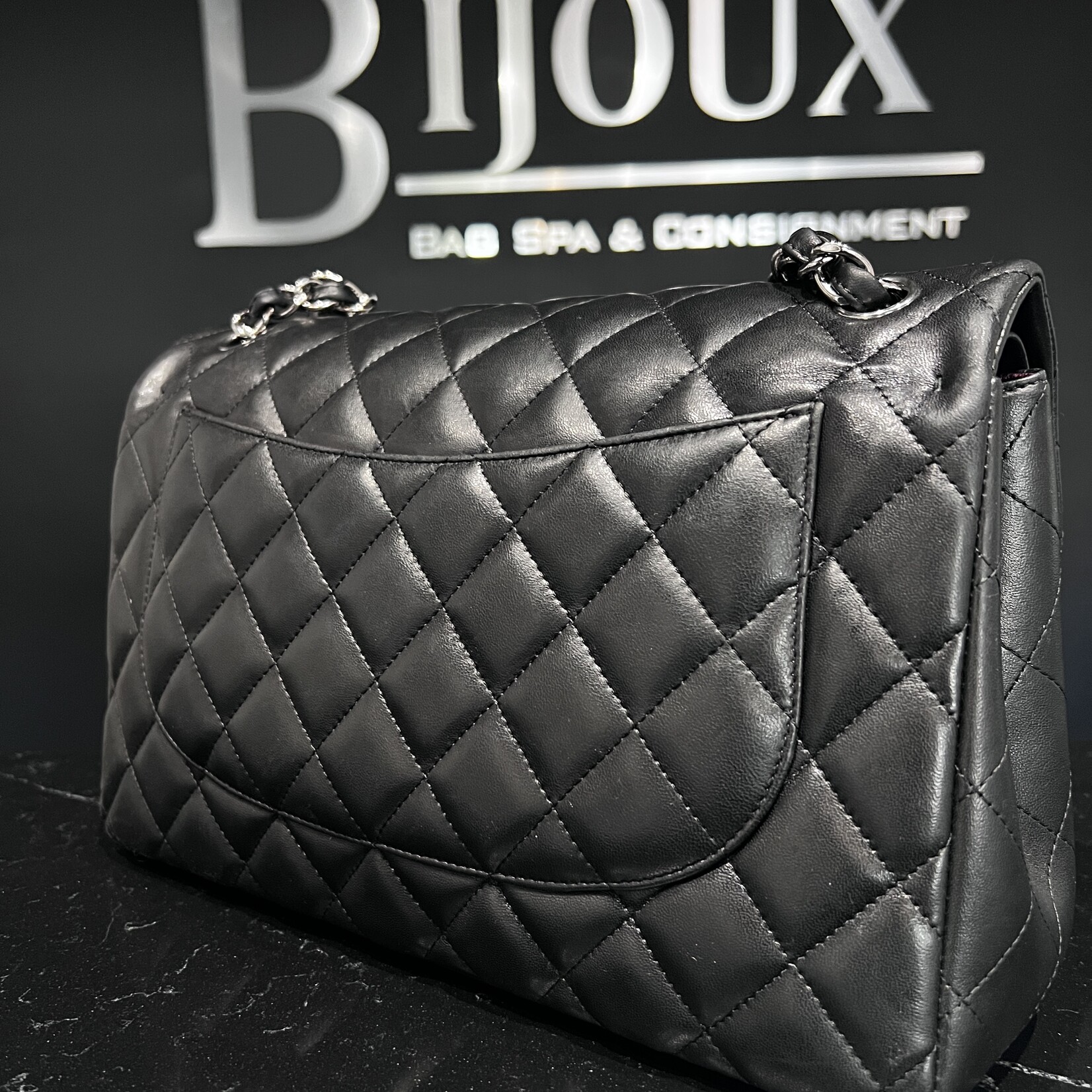 Chanel SOLD- Chanel Black Jumbo Lambskin