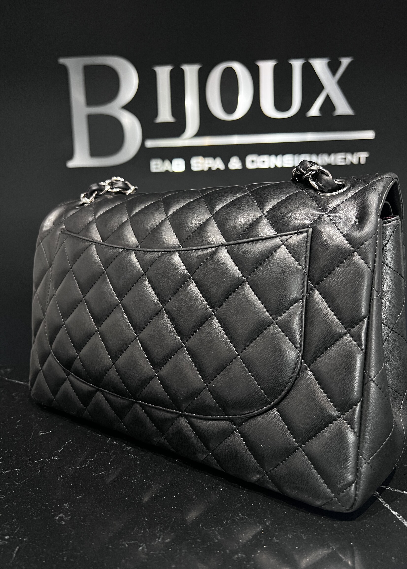Chanel SOLD- Chanel Black Jumbo Lambskin
