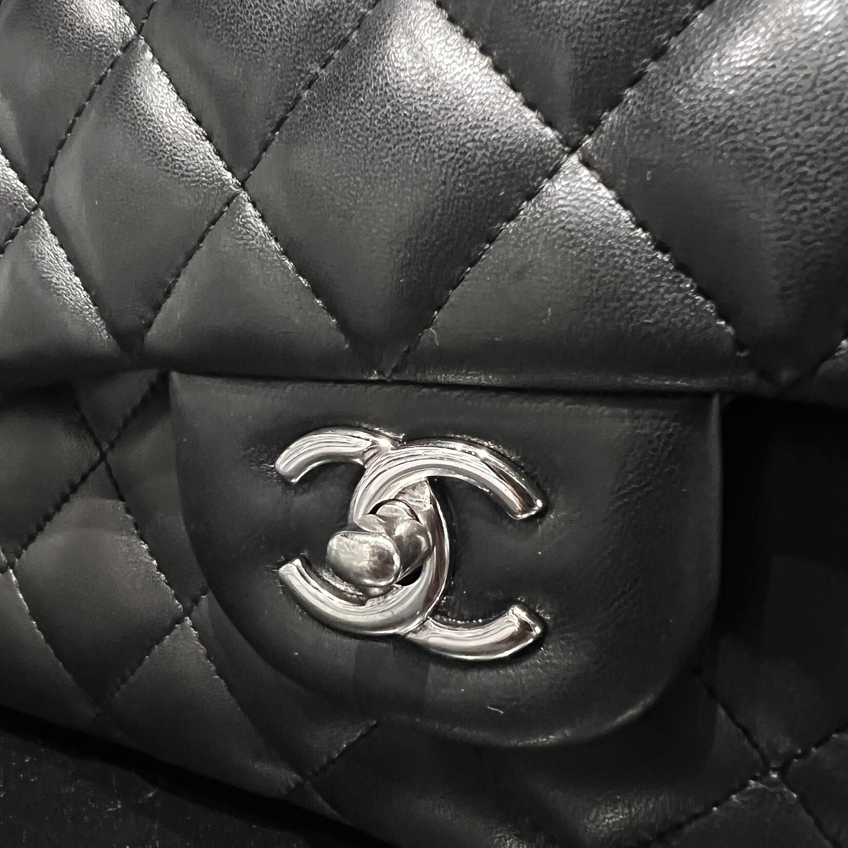 Chanel SOLD- Chanel Black Jumbo Lambskin