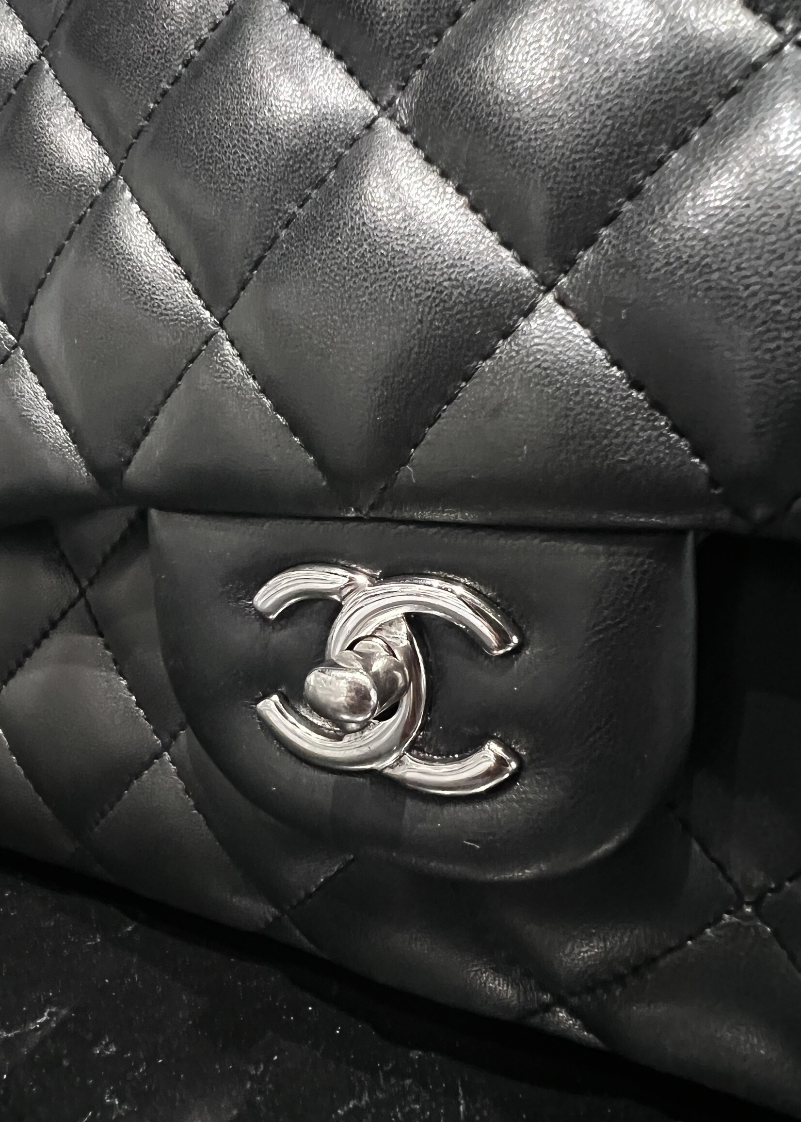 Chanel SOLD- Chanel Black Jumbo Lambskin