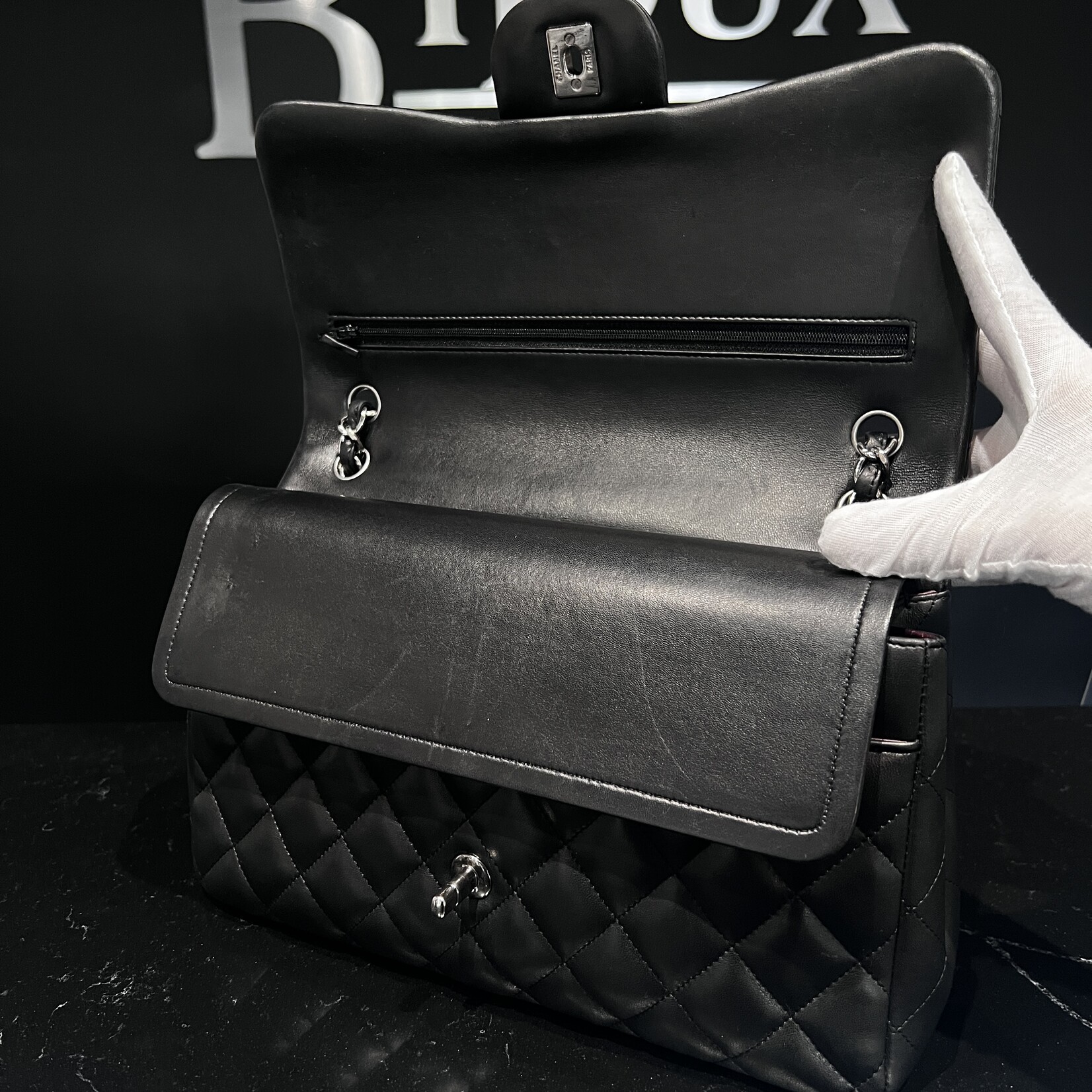 Chanel SOLD- Chanel Black Jumbo Lambskin