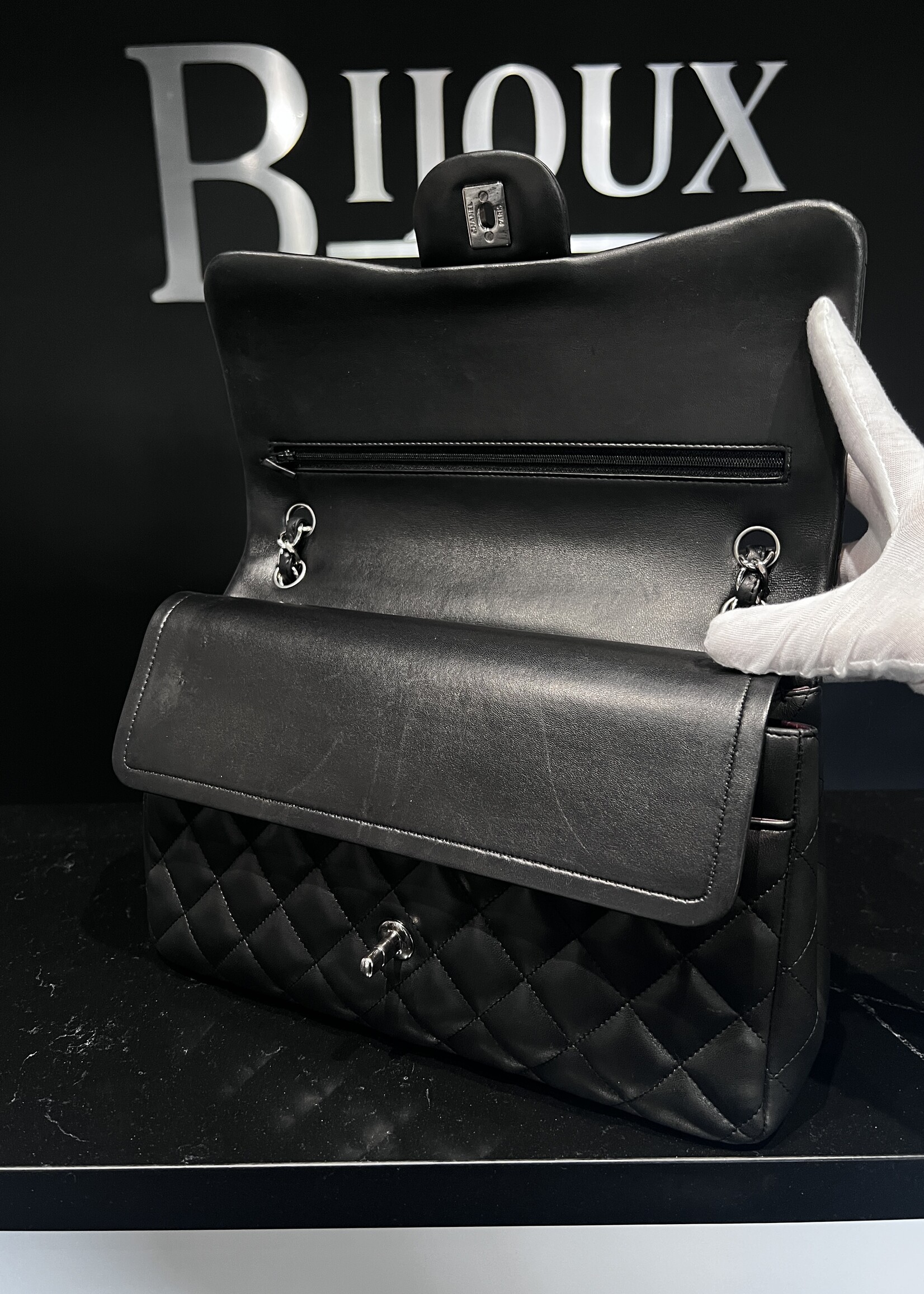 Chanel SOLD- Chanel Black Jumbo Lambskin