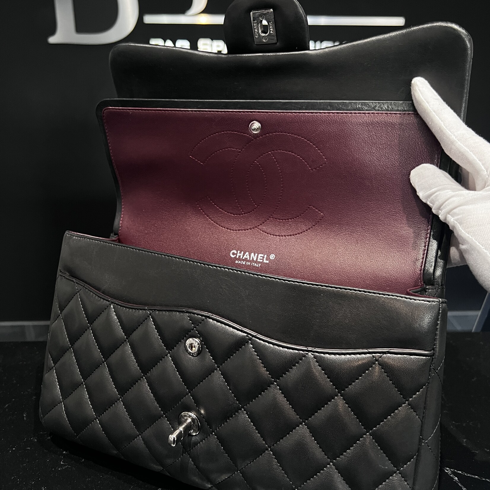 Chanel SOLD- Chanel Black Jumbo Lambskin