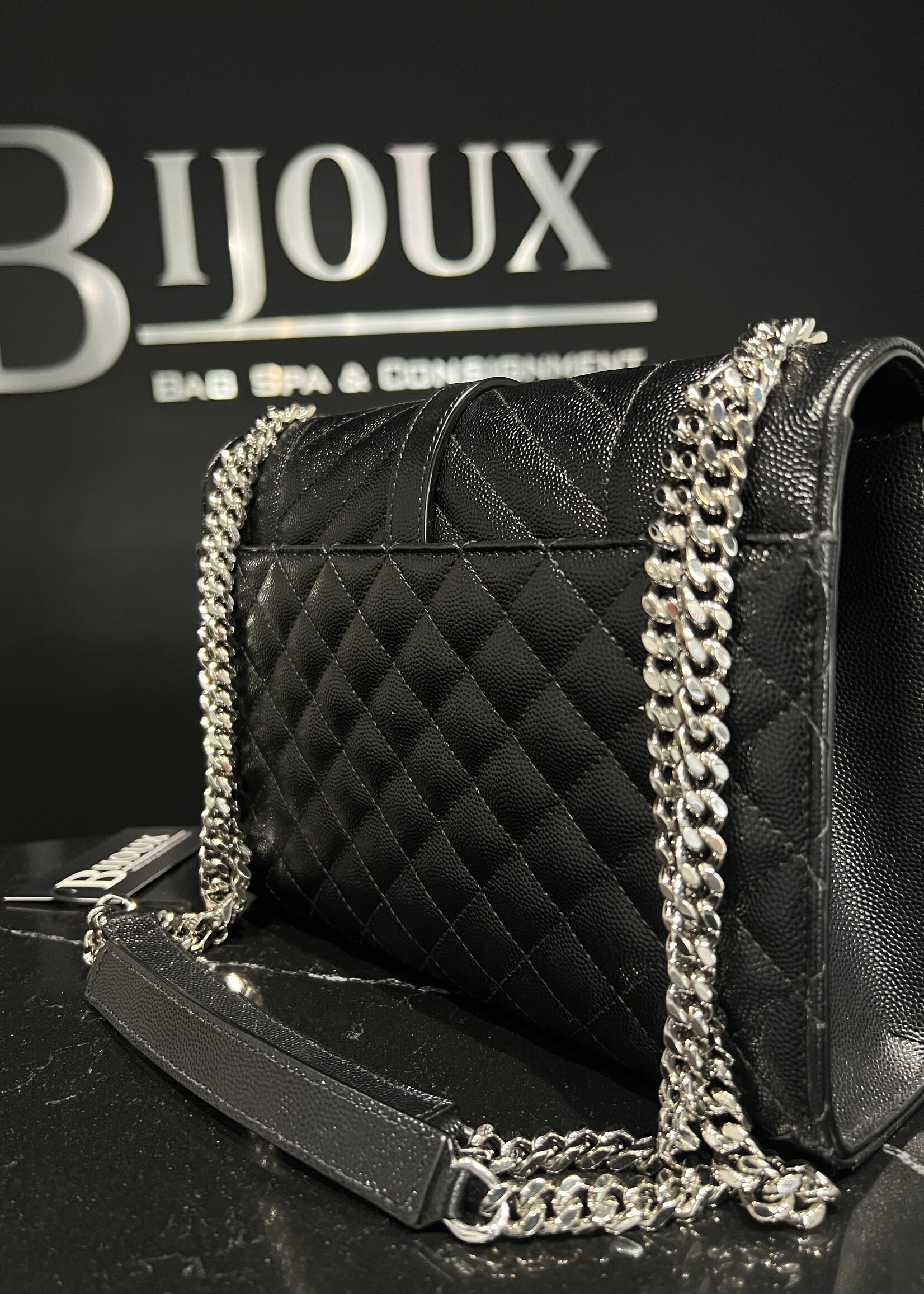 Saint Laurent SOLD- Saint Laurent Black Envelope Medium SHW