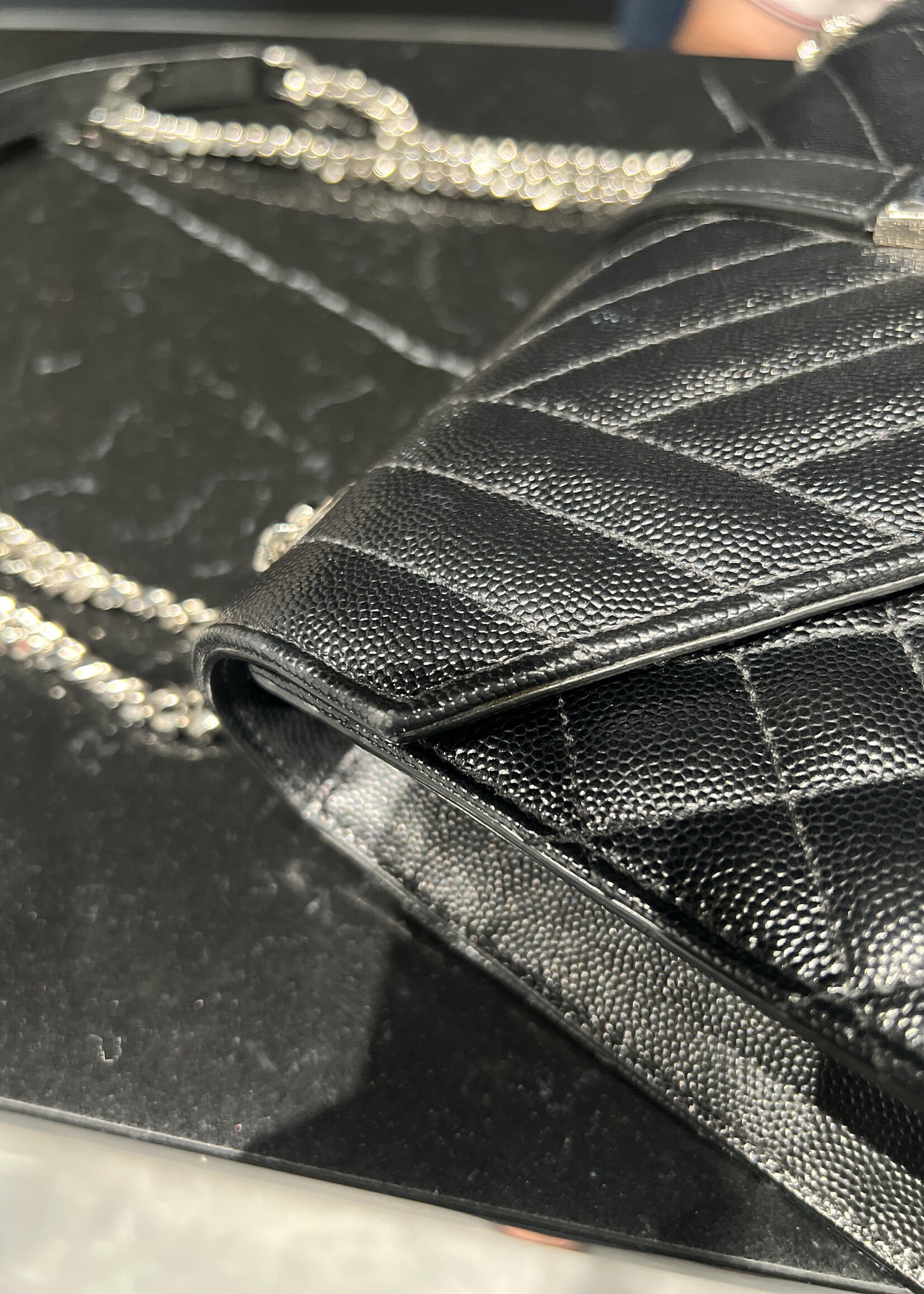 Saint Laurent SOLD- Saint Laurent Black Envelope Medium SHW