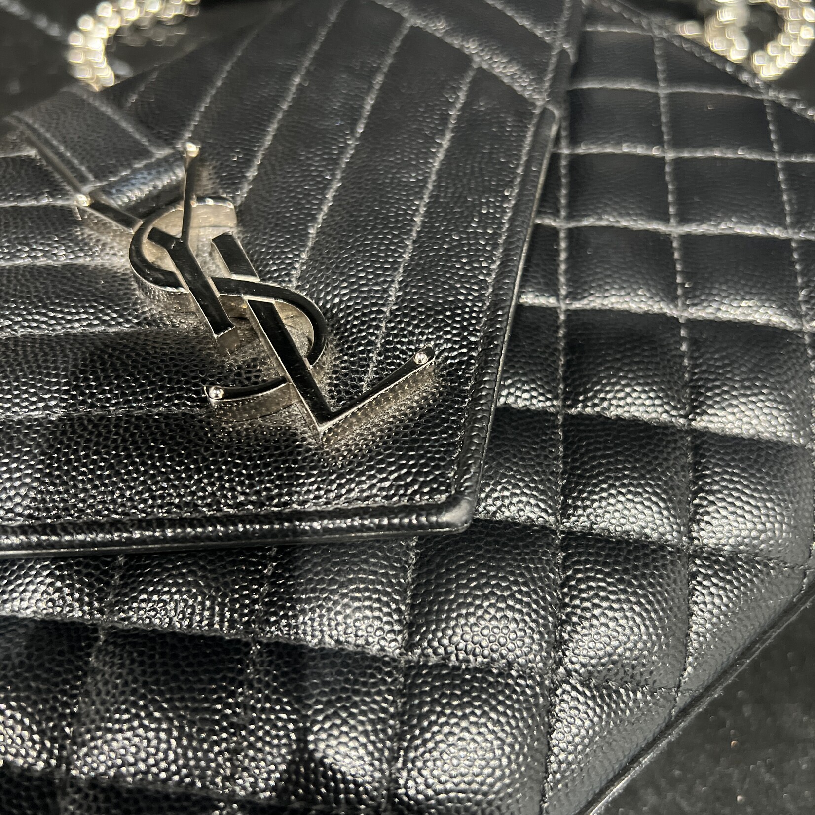 Saint Laurent SOLD- Saint Laurent Black Envelope Medium SHW