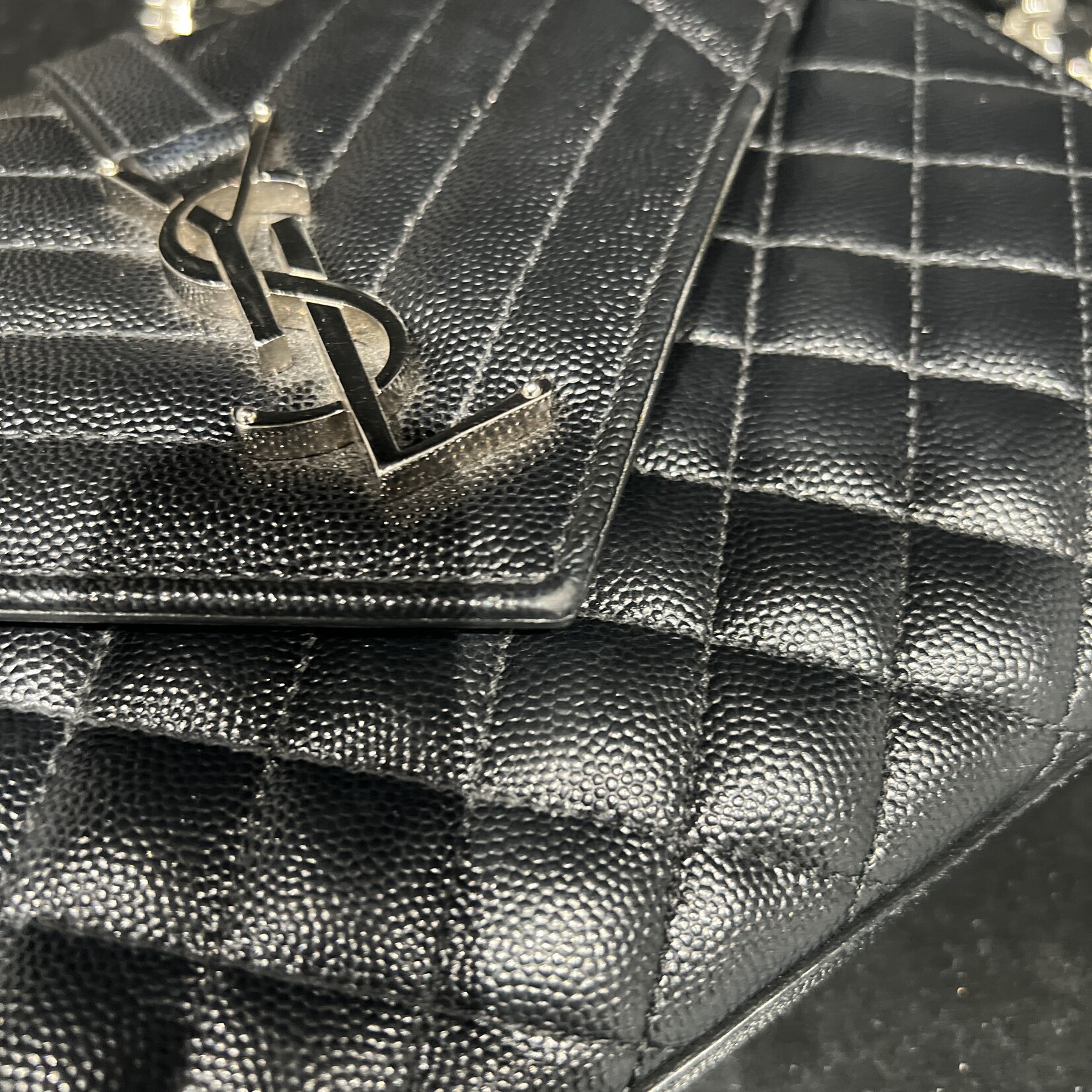 Saint Laurent SOLD- Saint Laurent Black Envelope Medium SHW