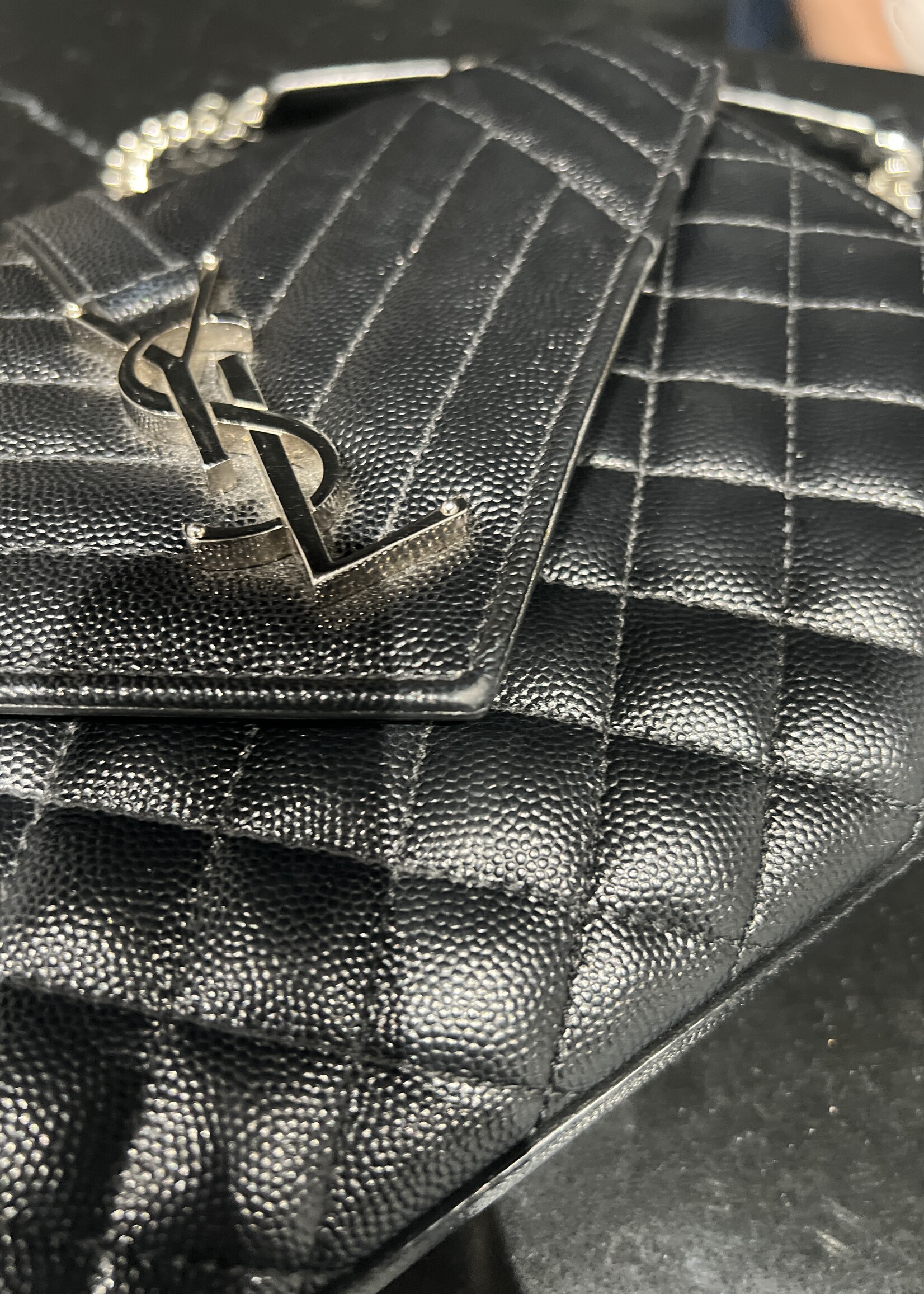 Saint Laurent SOLD- Saint Laurent Black Envelope Medium SHW