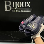 Chanel Chanel Leather Logo Sandals- 37