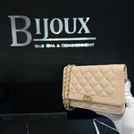 Chanel SOLD - Chanel Boy Wallet on Chain Biege