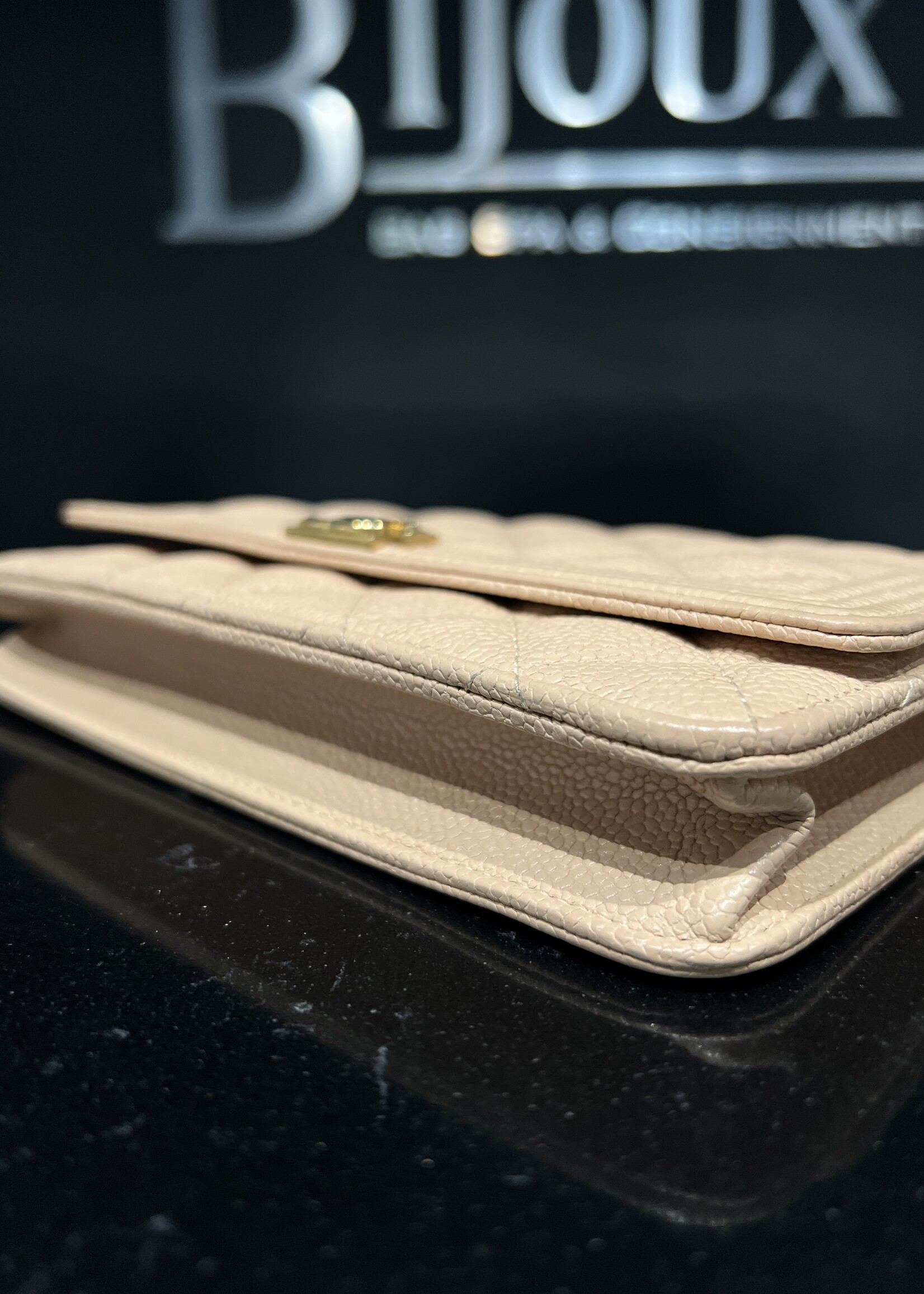 Chanel SOLD - Chanel Boy Wallet on Chain Biege