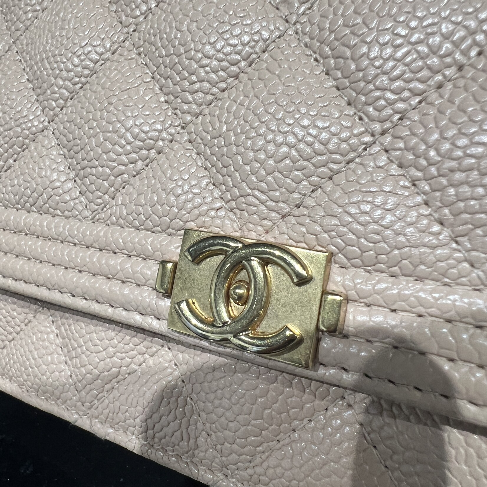 Chanel SOLD - Chanel Boy Wallet on Chain Biege