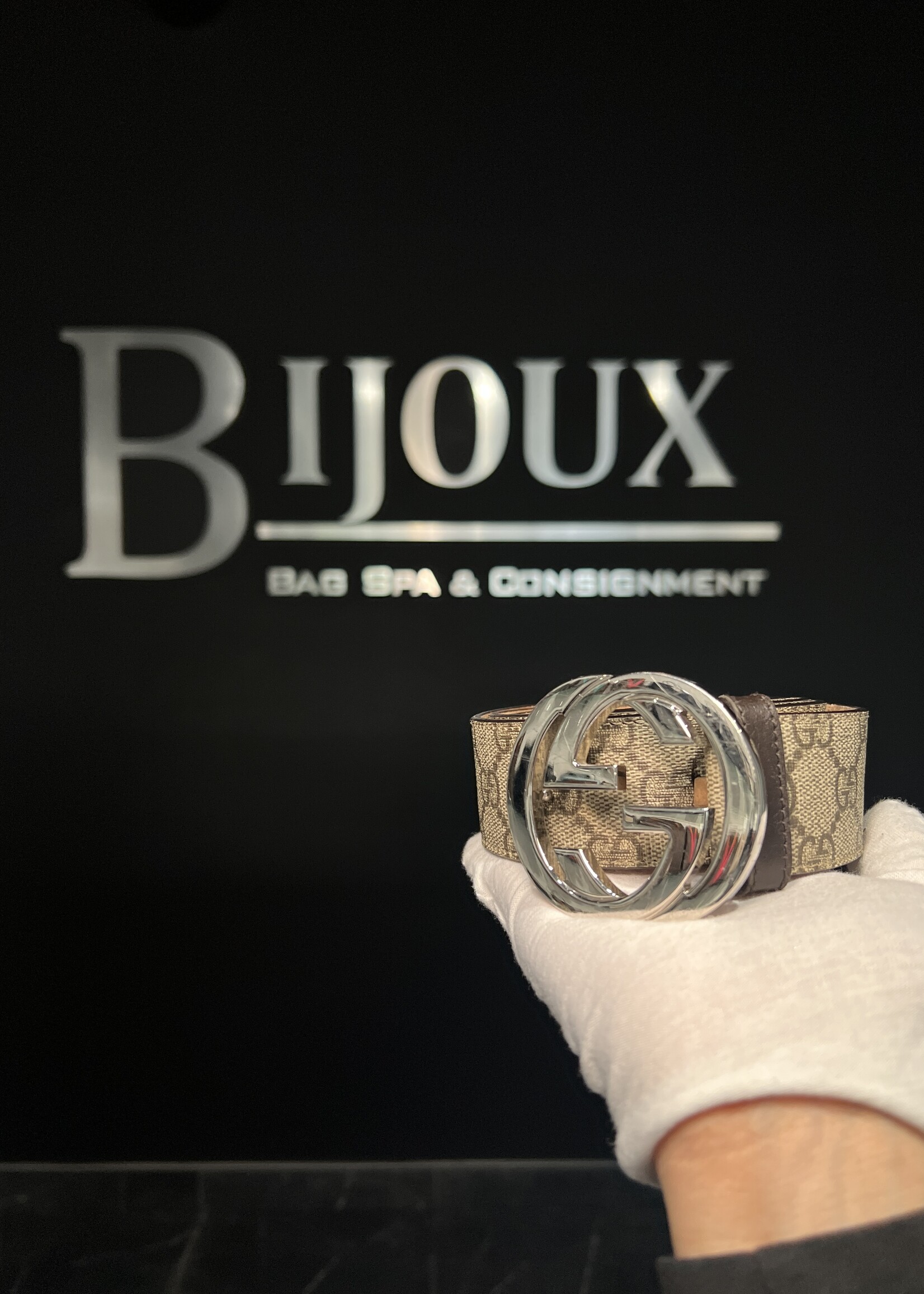 Gucci Gucci Interlocking Monogram Belt 100