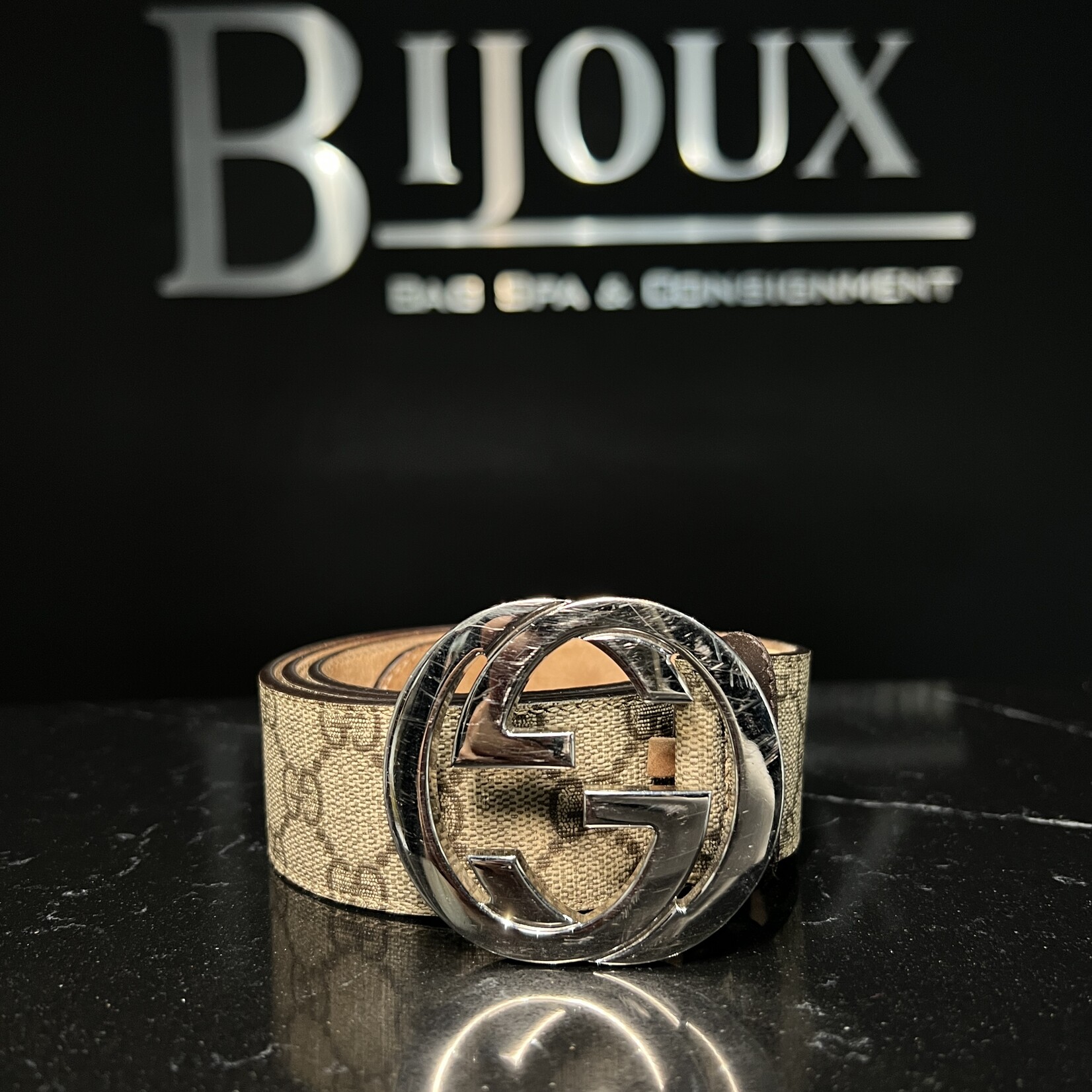 Gucci Gucci Interlocking Monogram Belt 100