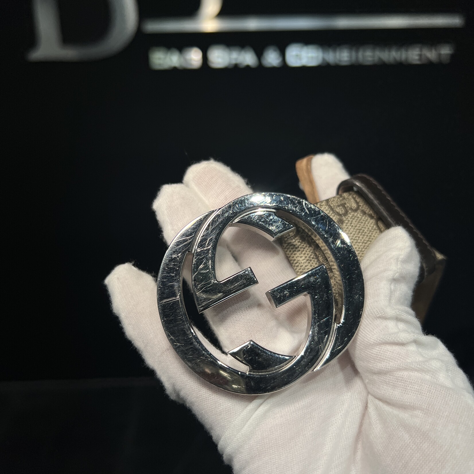 Gucci Gucci Interlocking Monogram Belt 100
