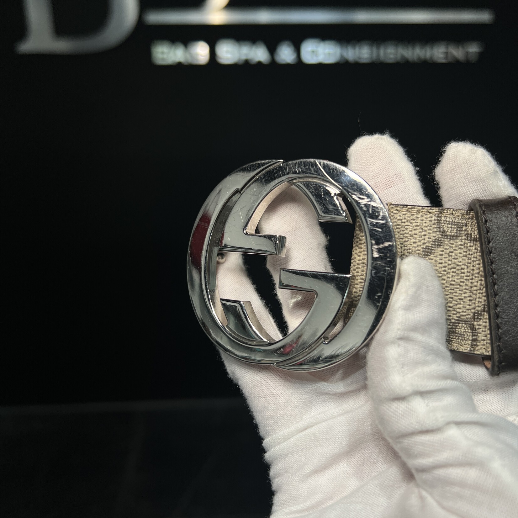 Gucci Gucci Interlocking Monogram Belt 100