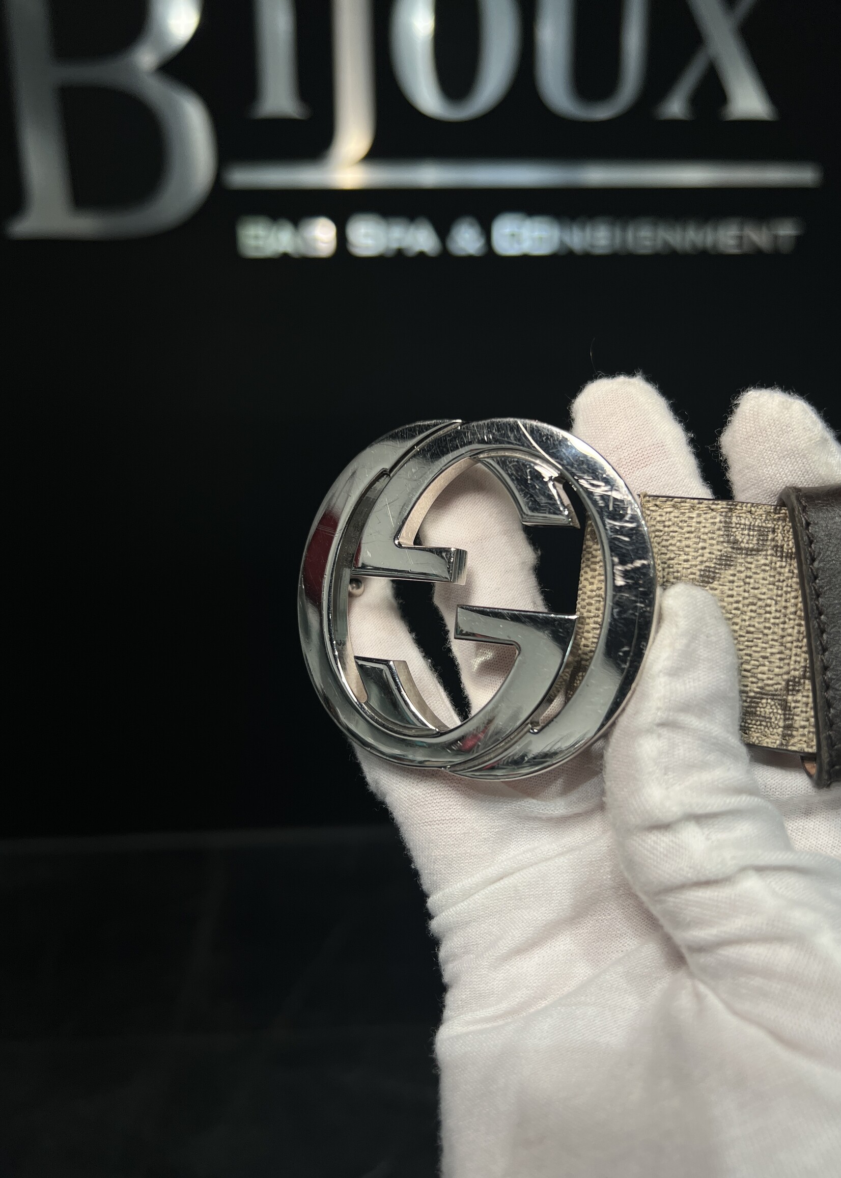 Gucci Gucci Interlocking Monogram Belt 100