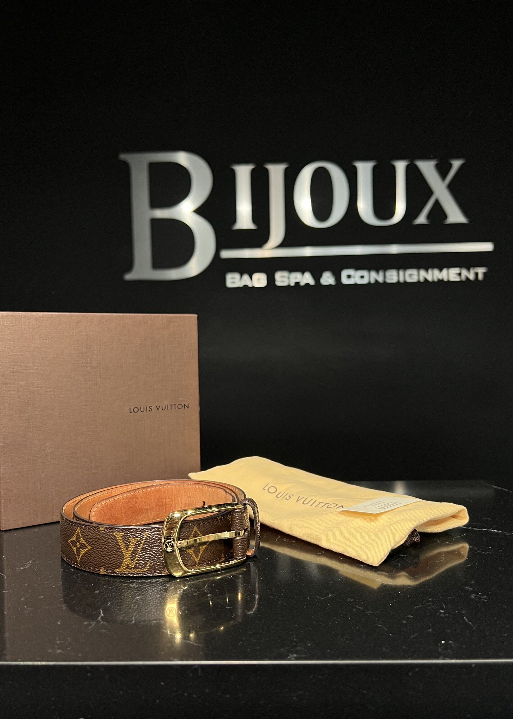 Louis Vuitton Louis Vuitton Eclipse Monogram Belt 85