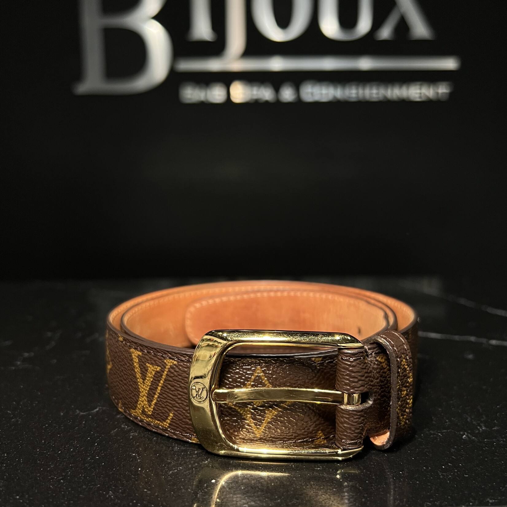 Louis Vuitton Louis Vuitton Eclipse Monogram Belt 85