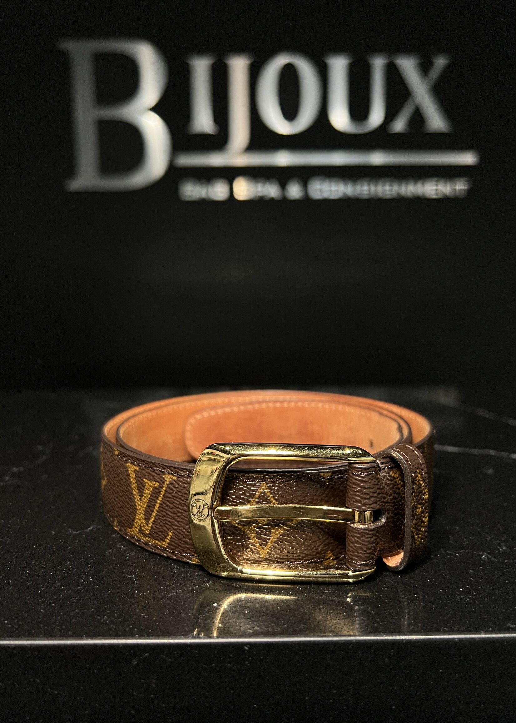 Louis Vuitton Louis Vuitton Eclipse Monogram Belt 85