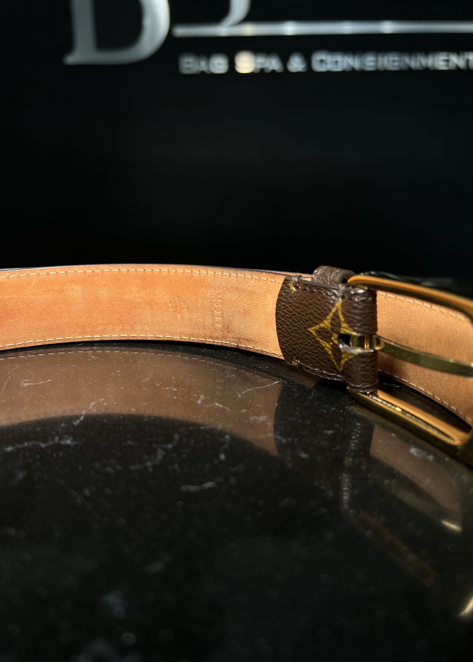 Louis Vuitton Louis Vuitton Eclipse Monogram Belt 85