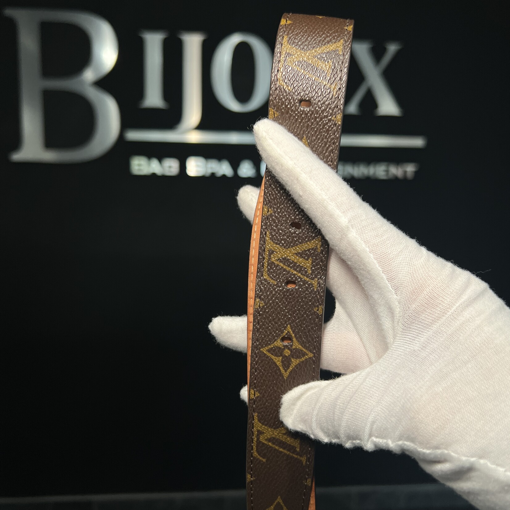 Louis Vuitton Louis Vuitton Eclipse Monogram Belt 85