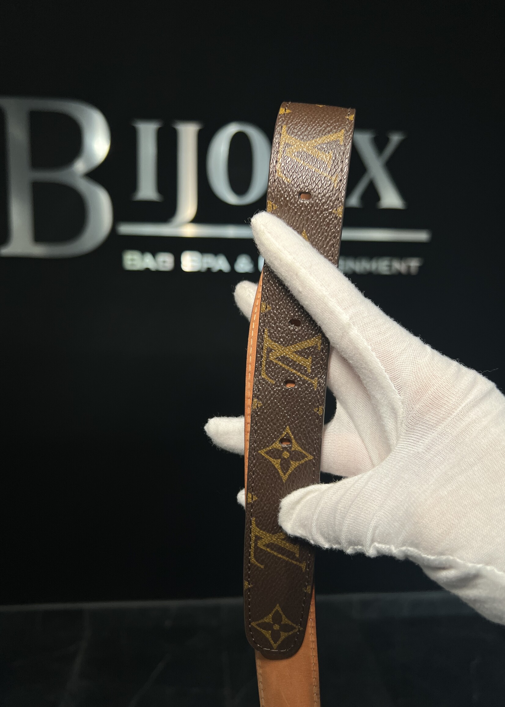 Louis Vuitton Louis Vuitton Eclipse Monogram Belt 85