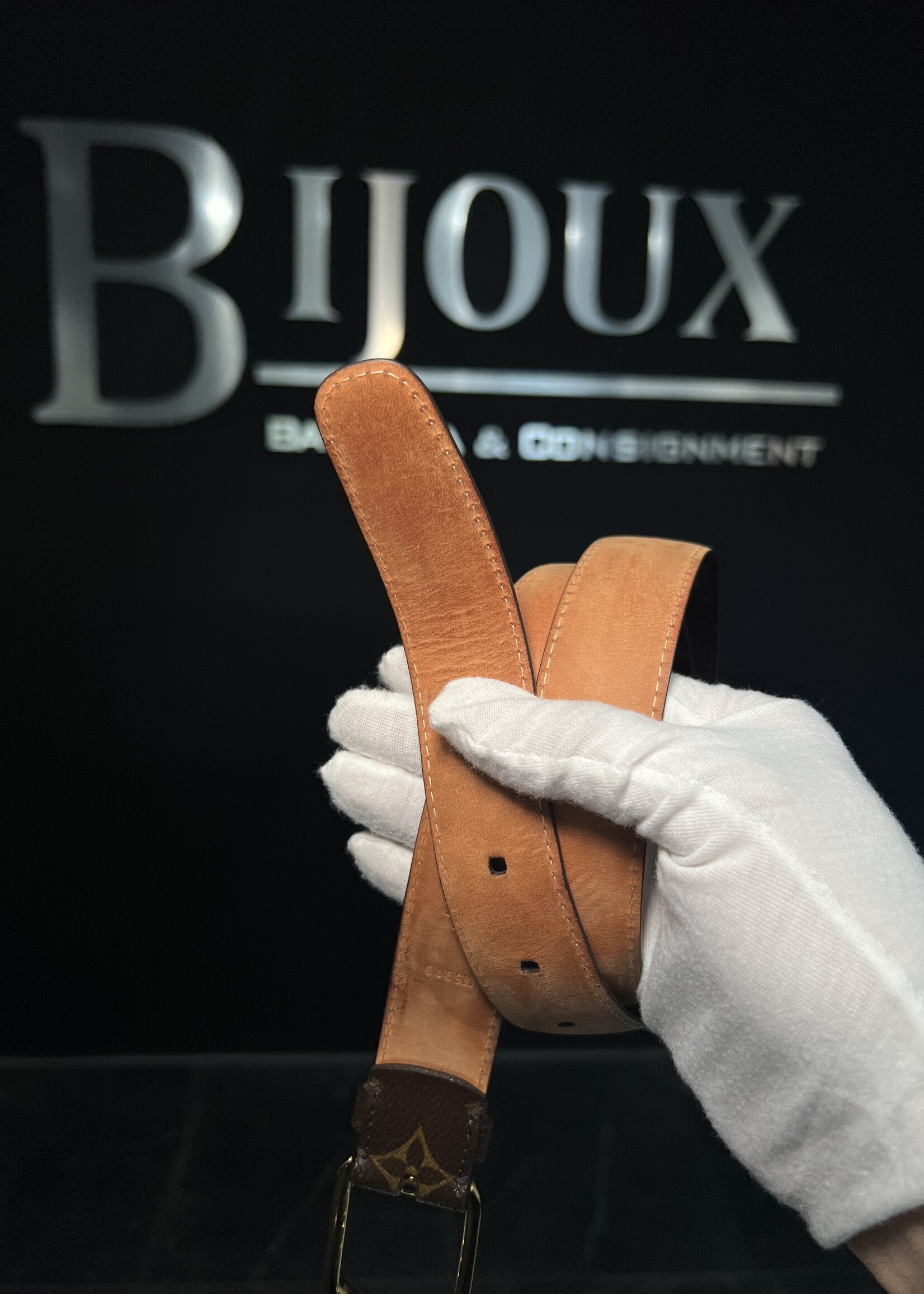 Louis Vuitton Louis Vuitton Eclipse Monogram Belt 85