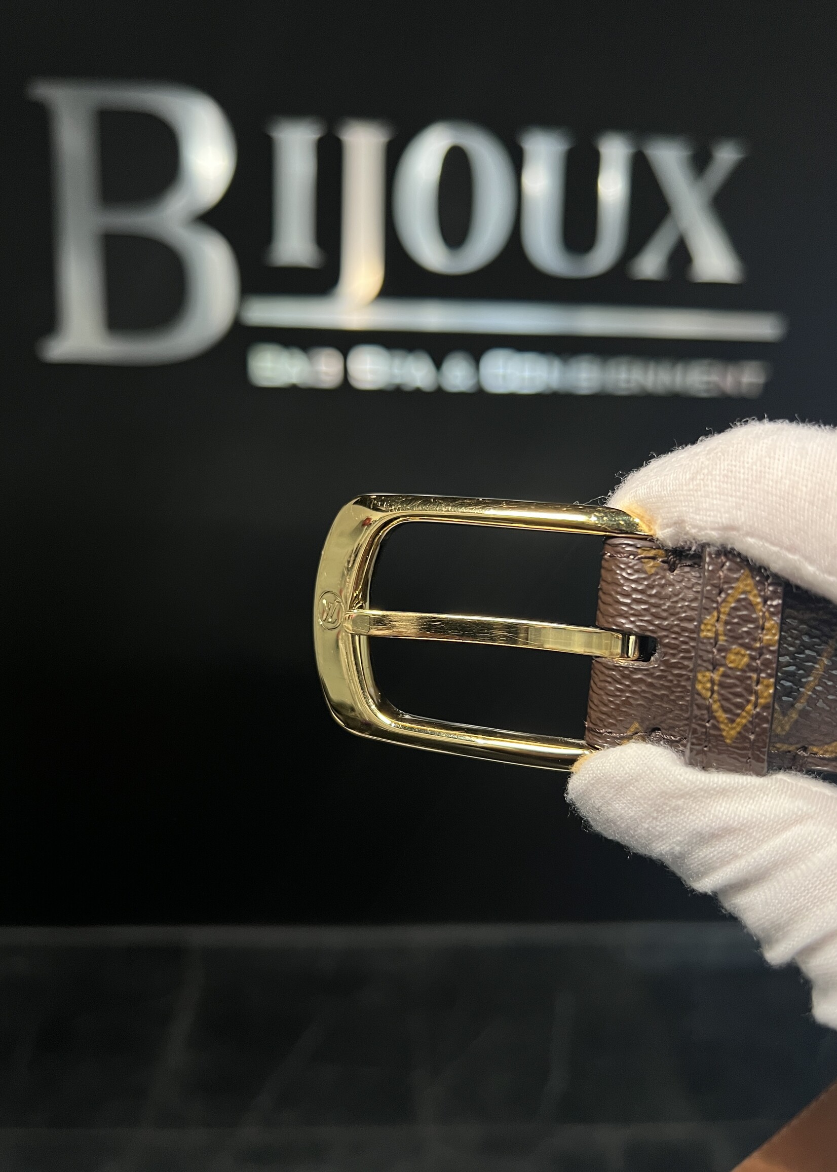 Louis Vuitton Louis Vuitton Eclipse Monogram Belt 85