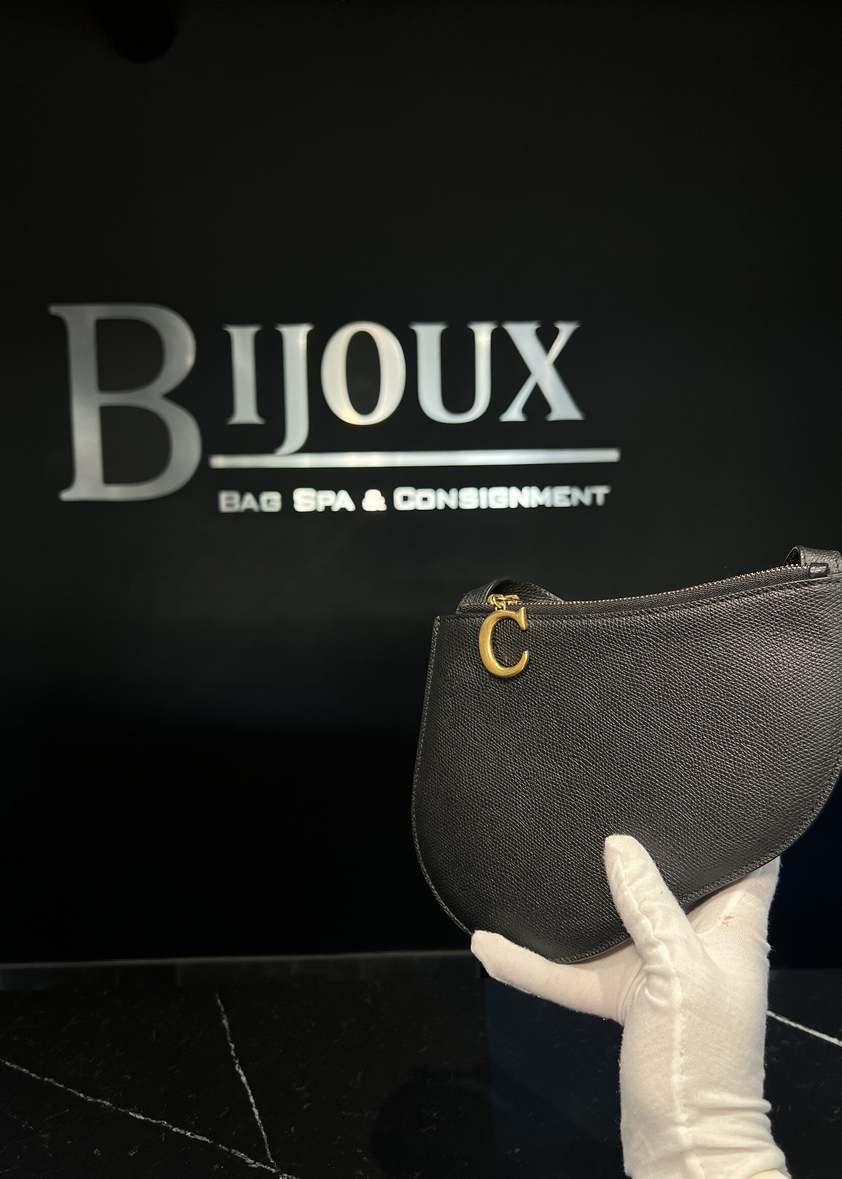 Christian Dior SOLD - Christian Dior Black Saddle Pouch