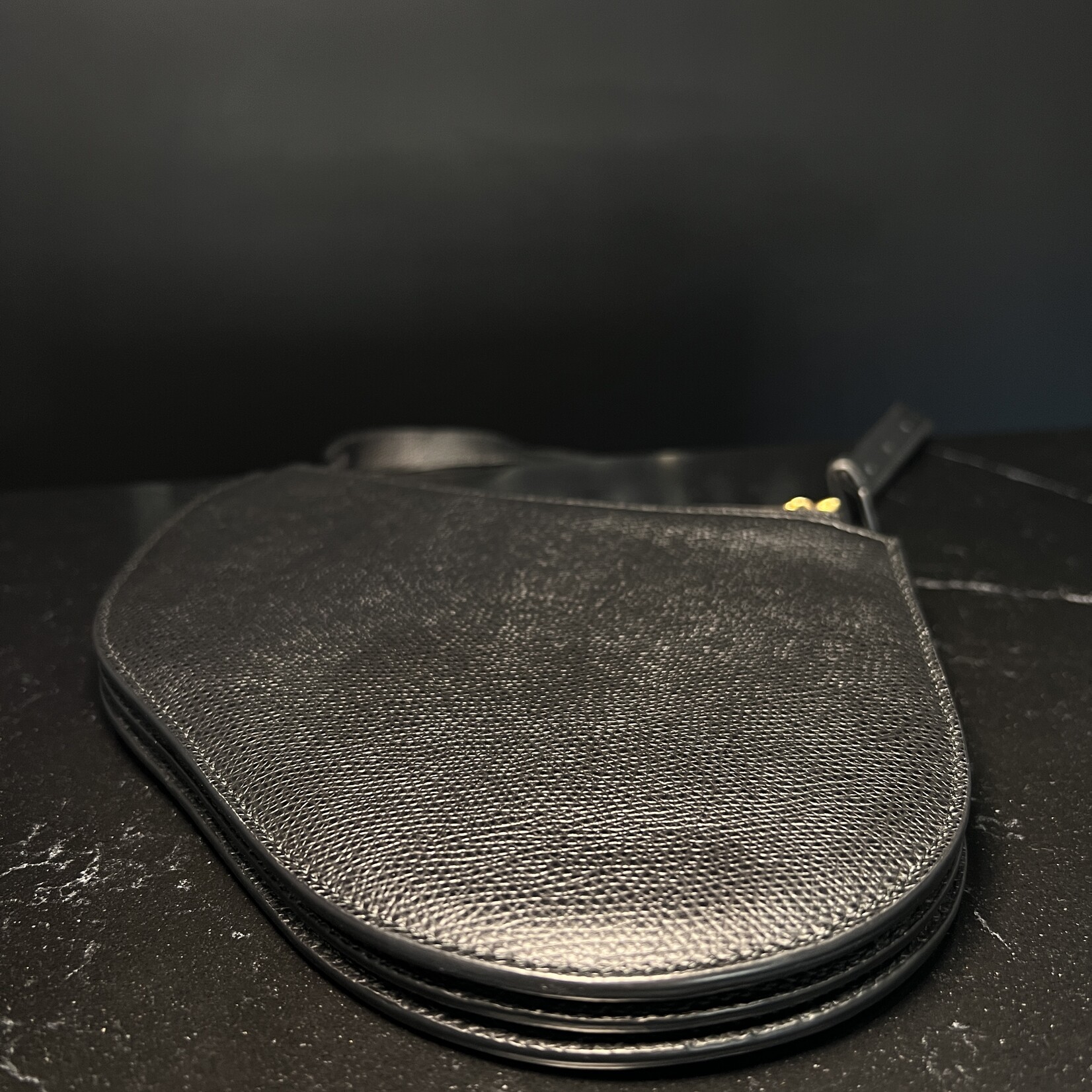 Christian Dior SOLD - Christian Dior Black Saddle Pouch