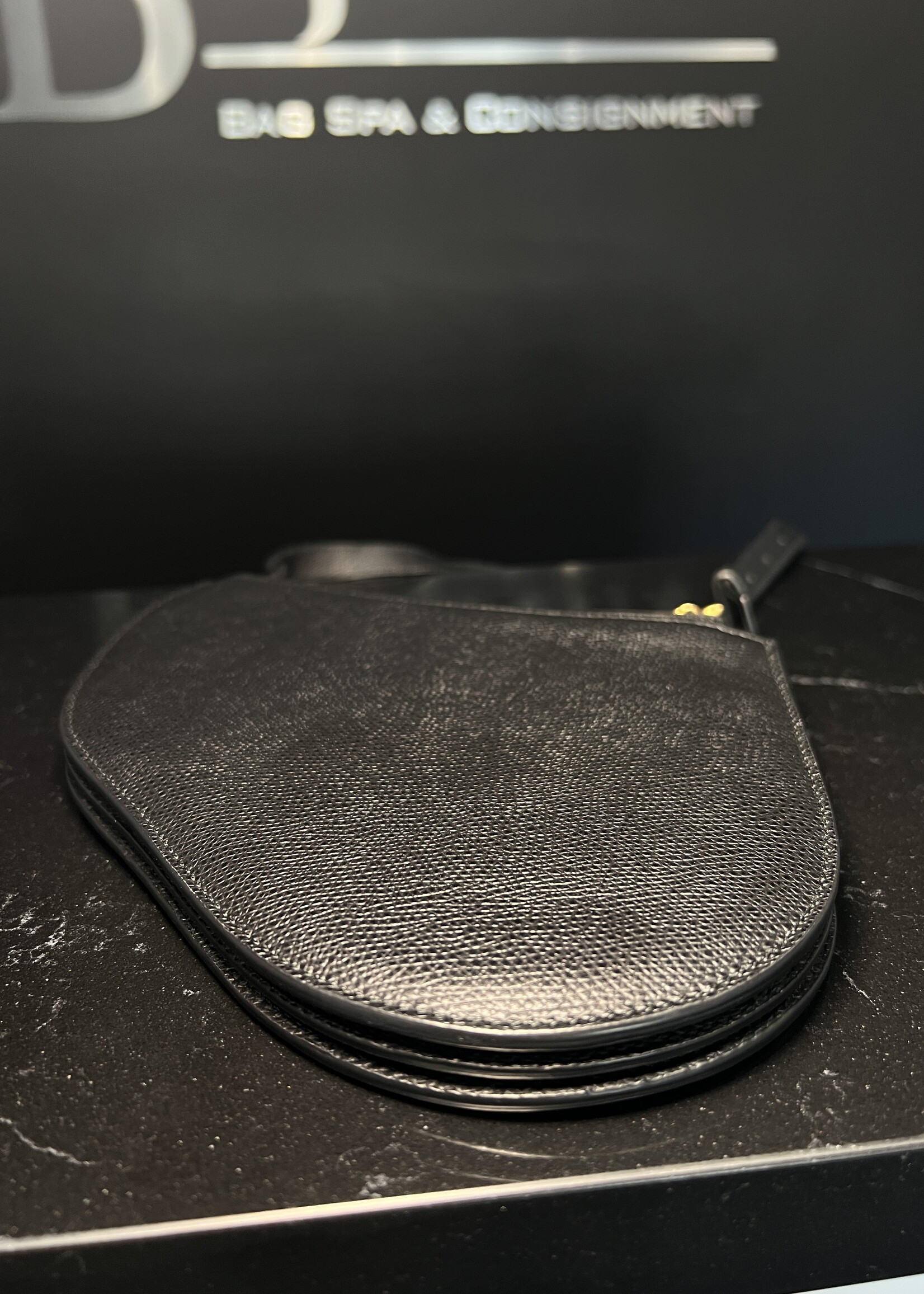 Christian Dior SOLD - Christian Dior Black Saddle Pouch