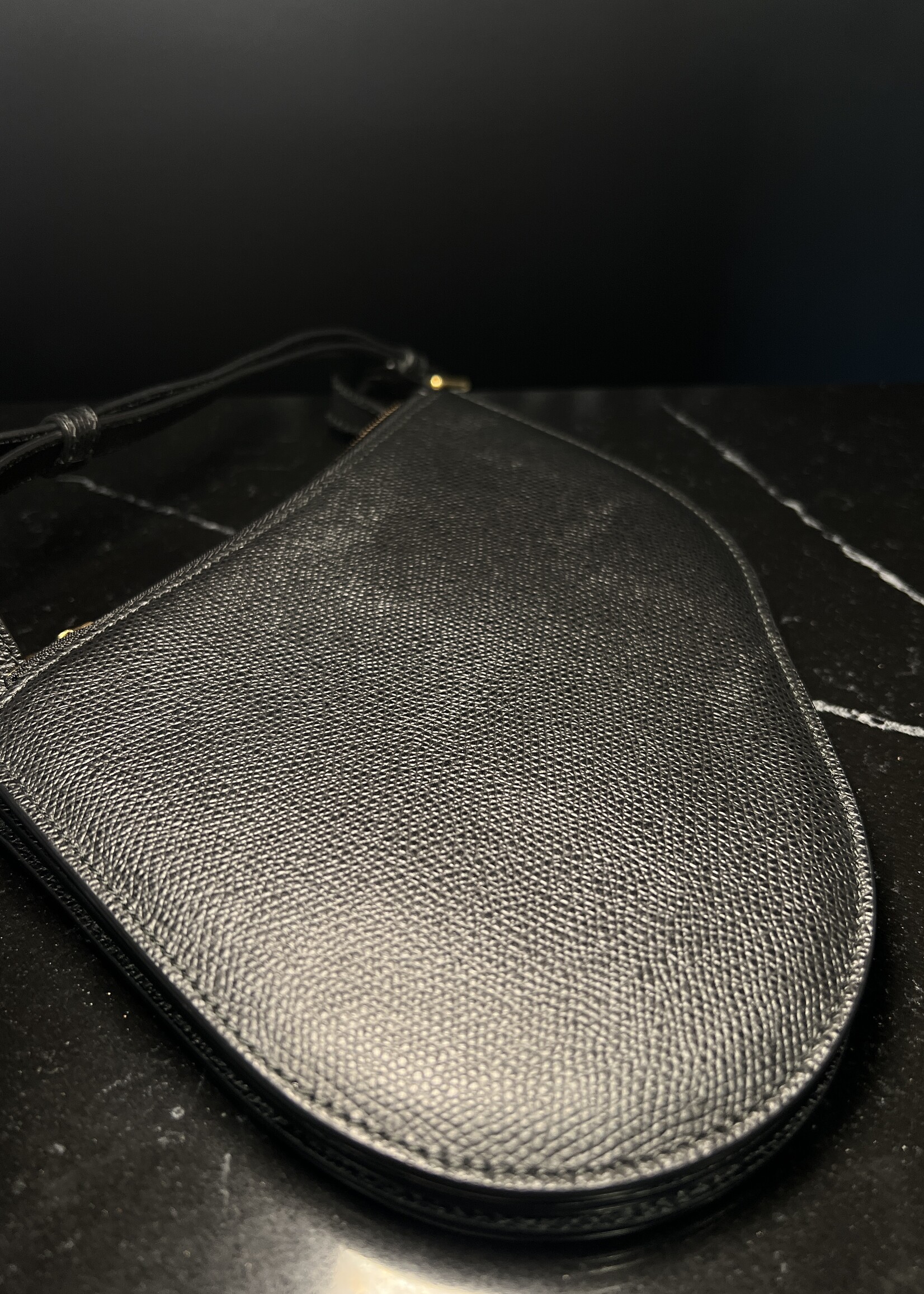 Christian Dior SOLD - Christian Dior Black Saddle Pouch