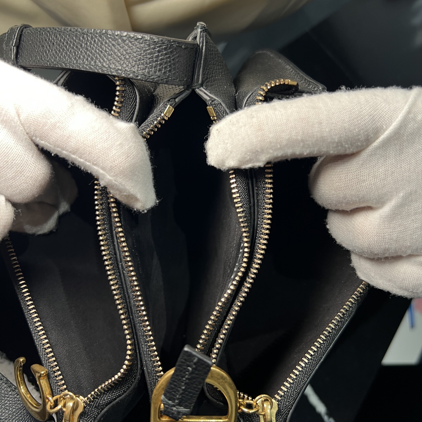 Christian Dior SOLD - Christian Dior Black Saddle Pouch