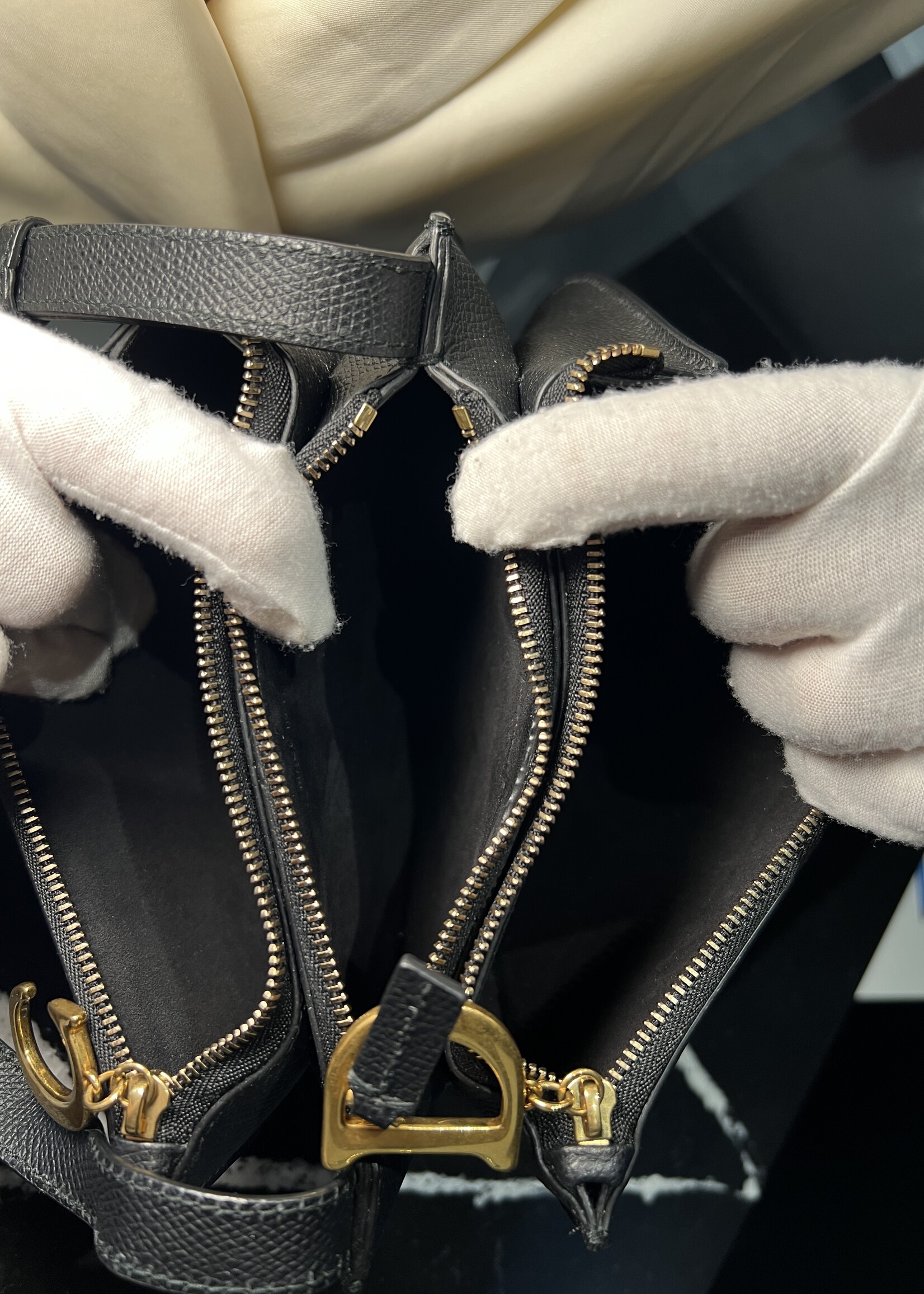 Christian Dior SOLD - Christian Dior Black Saddle Pouch