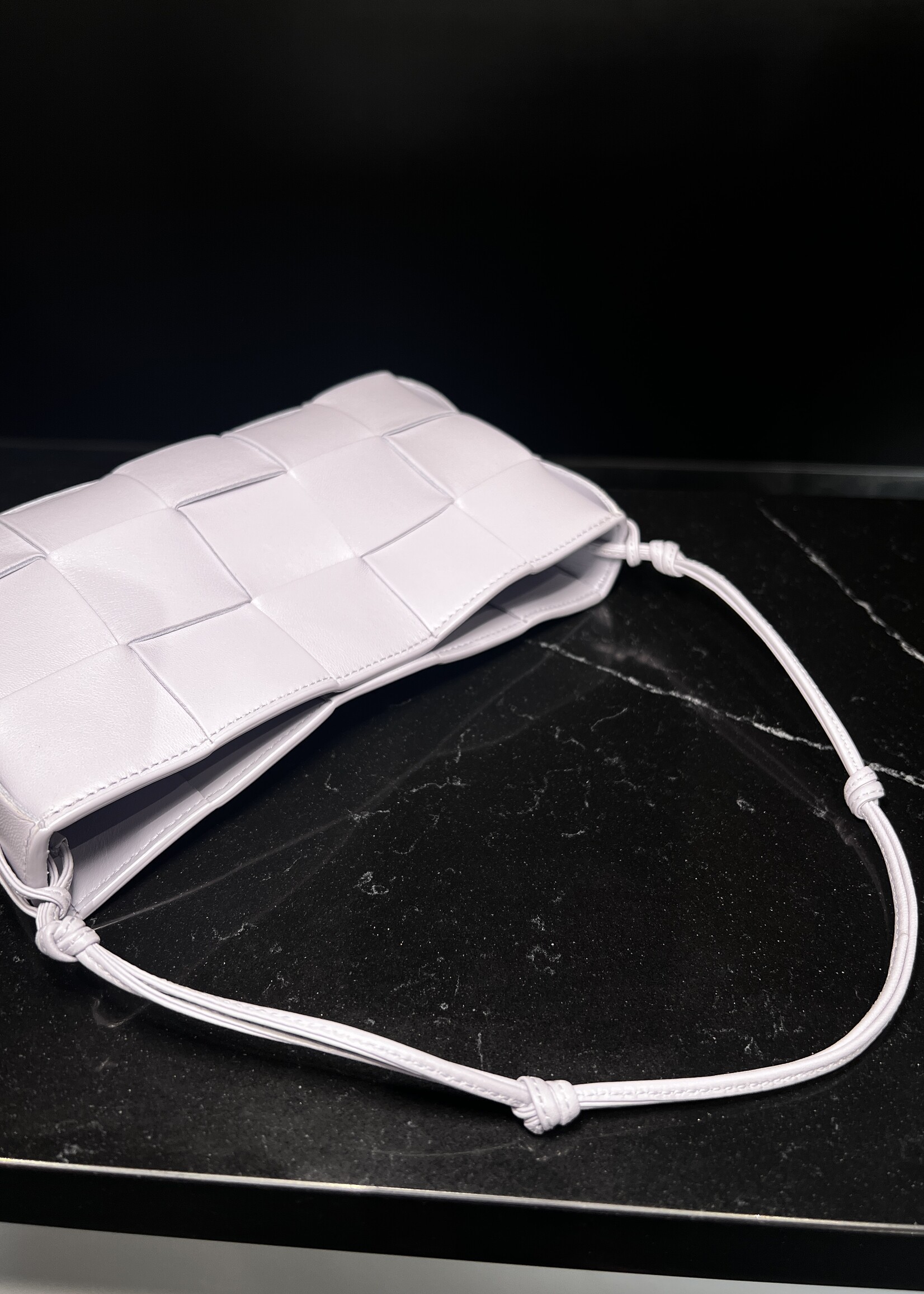 Bottega Veneta SOLD- Bottega Veneta Cassette Pouch Shoulder Bag Liliac