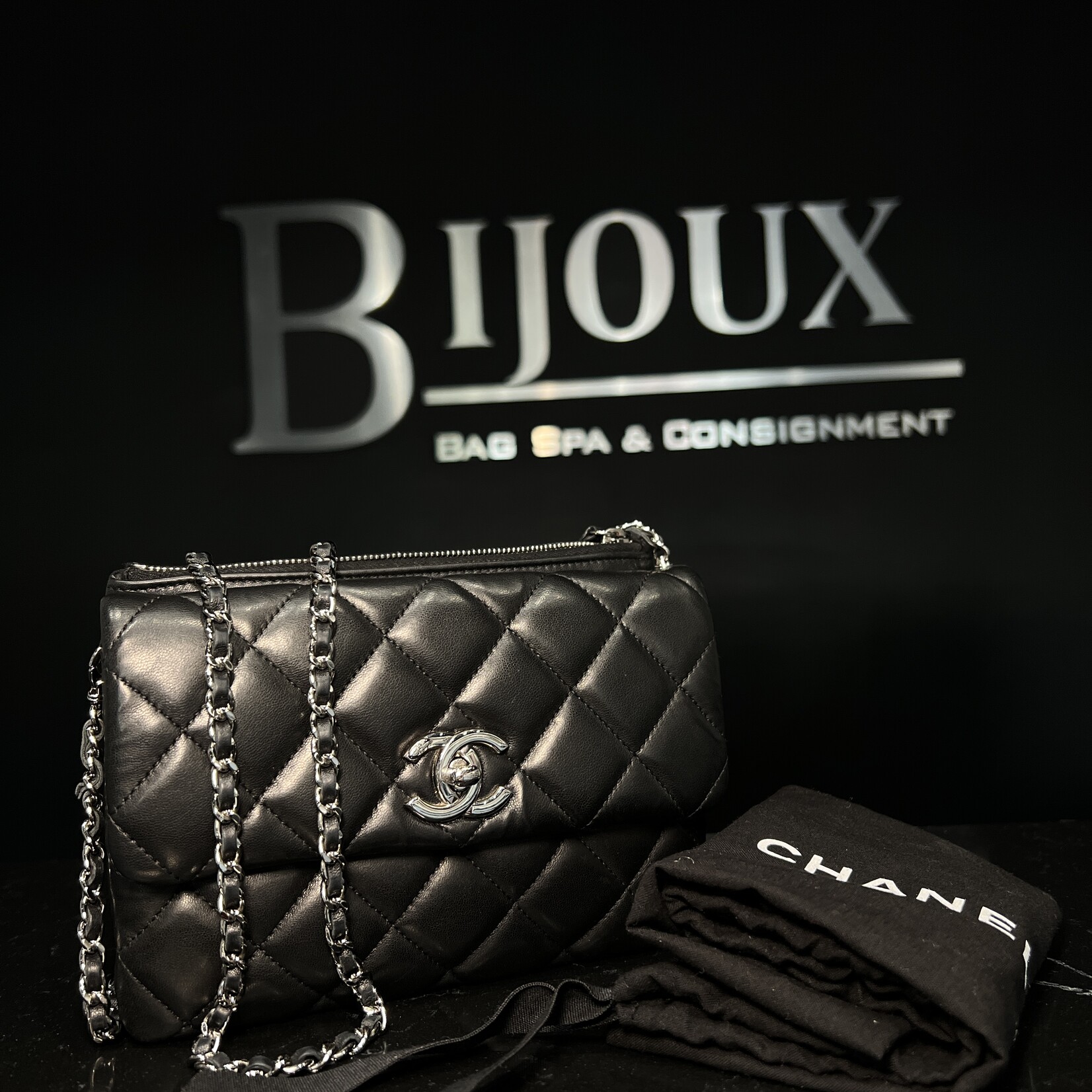 Chanel SOLD- Chanel Daily Zip Wallet on Chain Lambskin