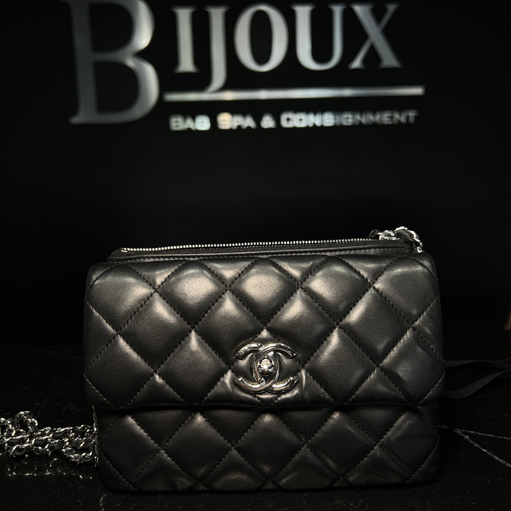 Chanel SOLD- Chanel Daily Zip Wallet on Chain Lambskin