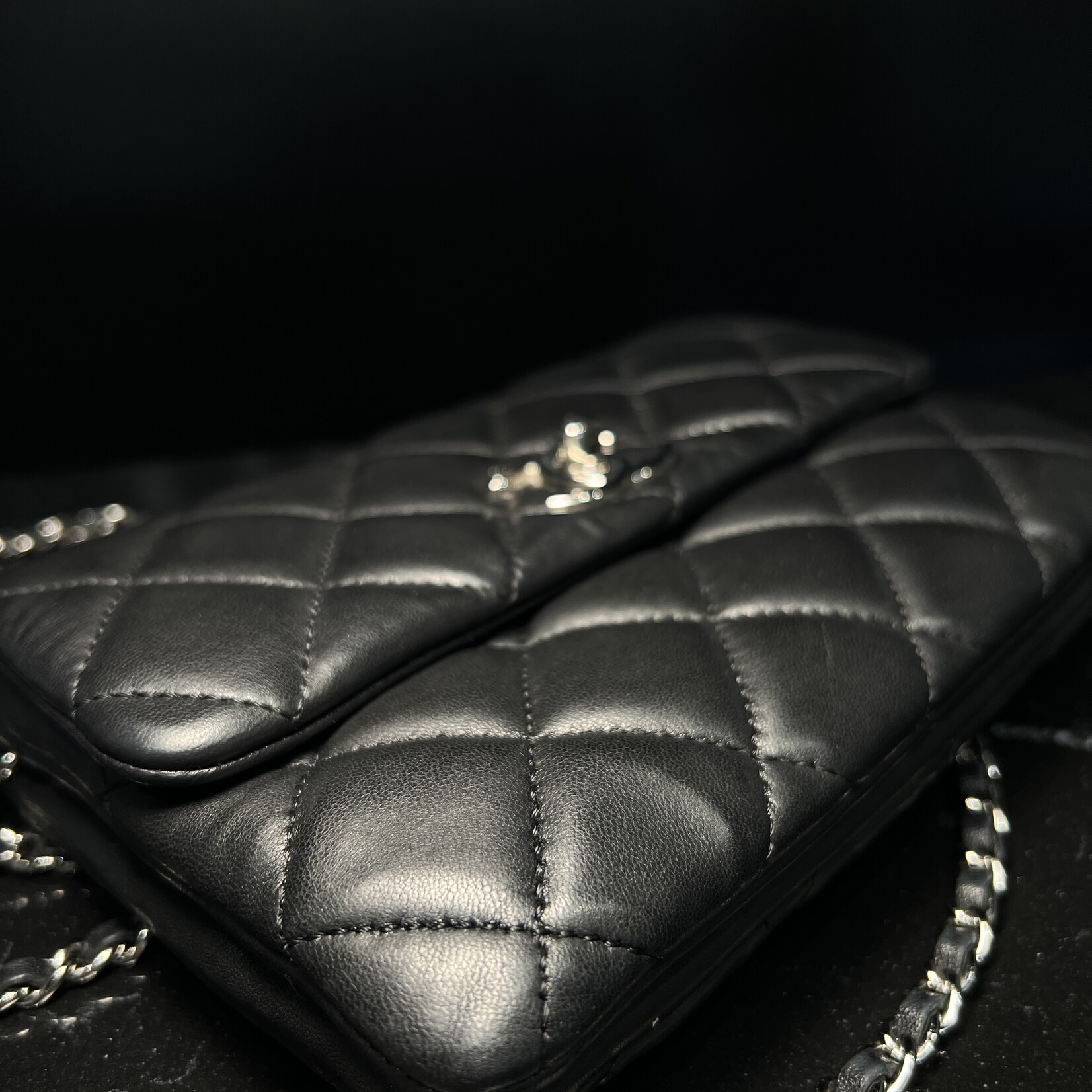 Chanel SOLD- Chanel Daily Zip Wallet on Chain Lambskin