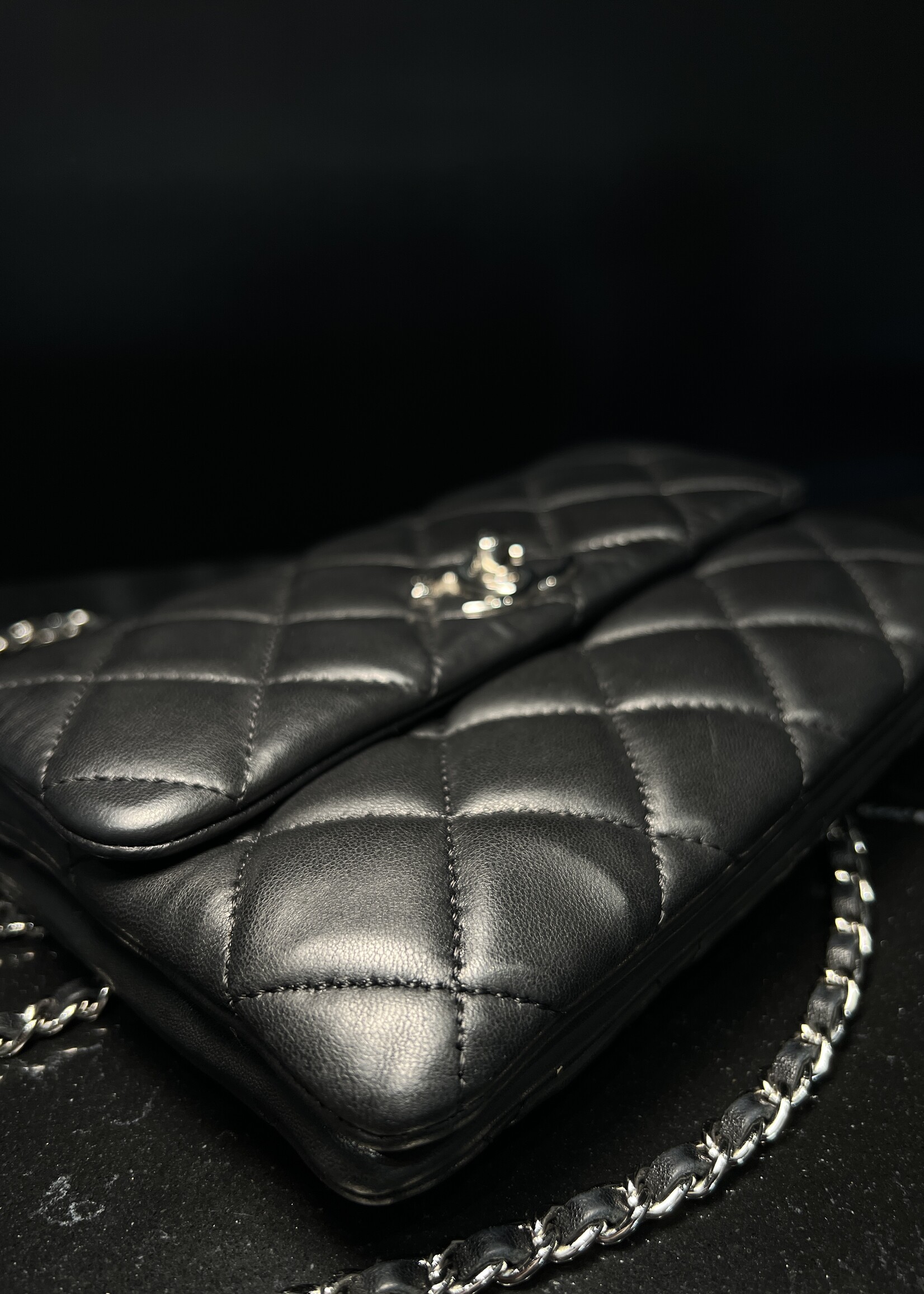 Chanel SOLD- Chanel Daily Zip Wallet on Chain Lambskin