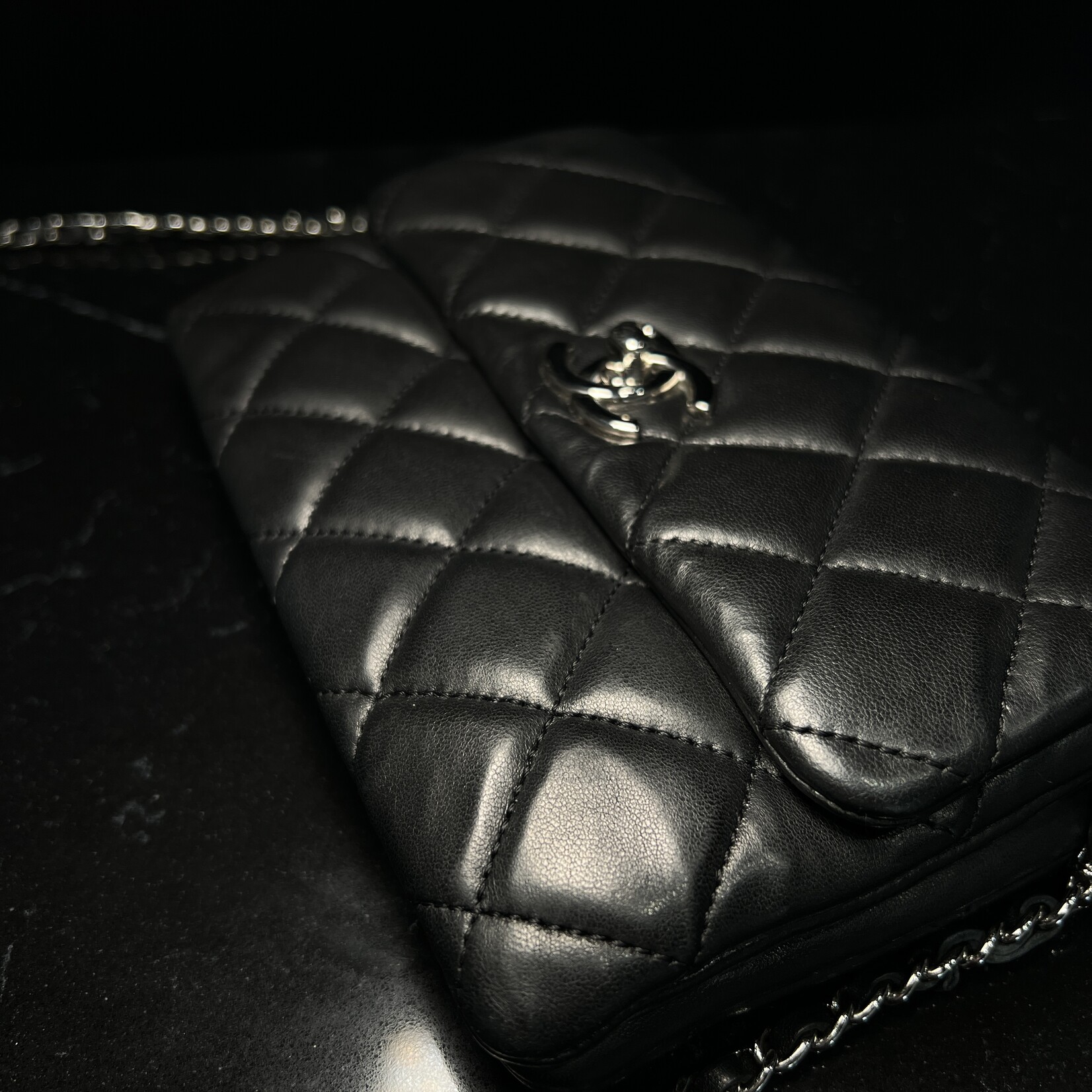 Chanel SOLD- Chanel Daily Zip Wallet on Chain Lambskin