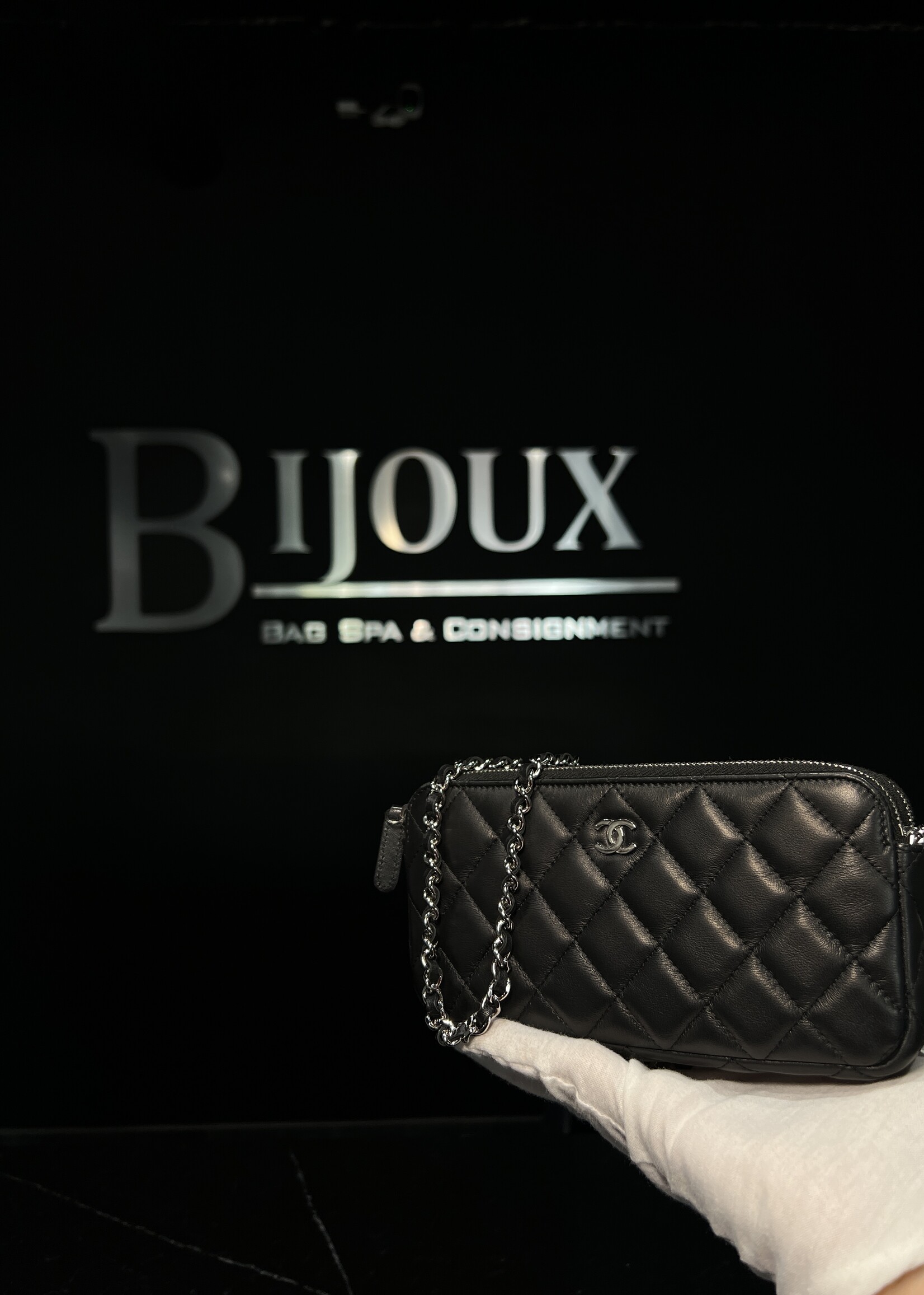 Chanel Chanel Double Zip Wallet on Chain