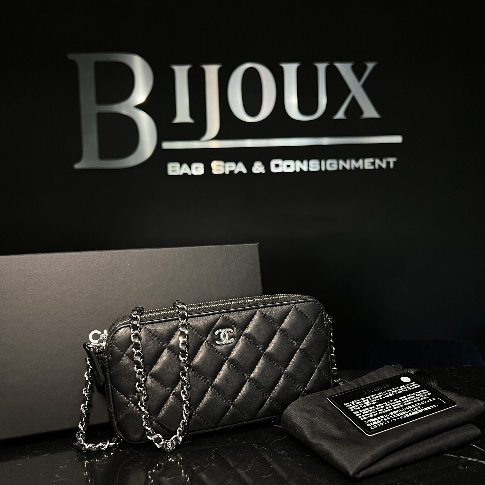 Chanel Chanel Double Zip Wallet on Chain