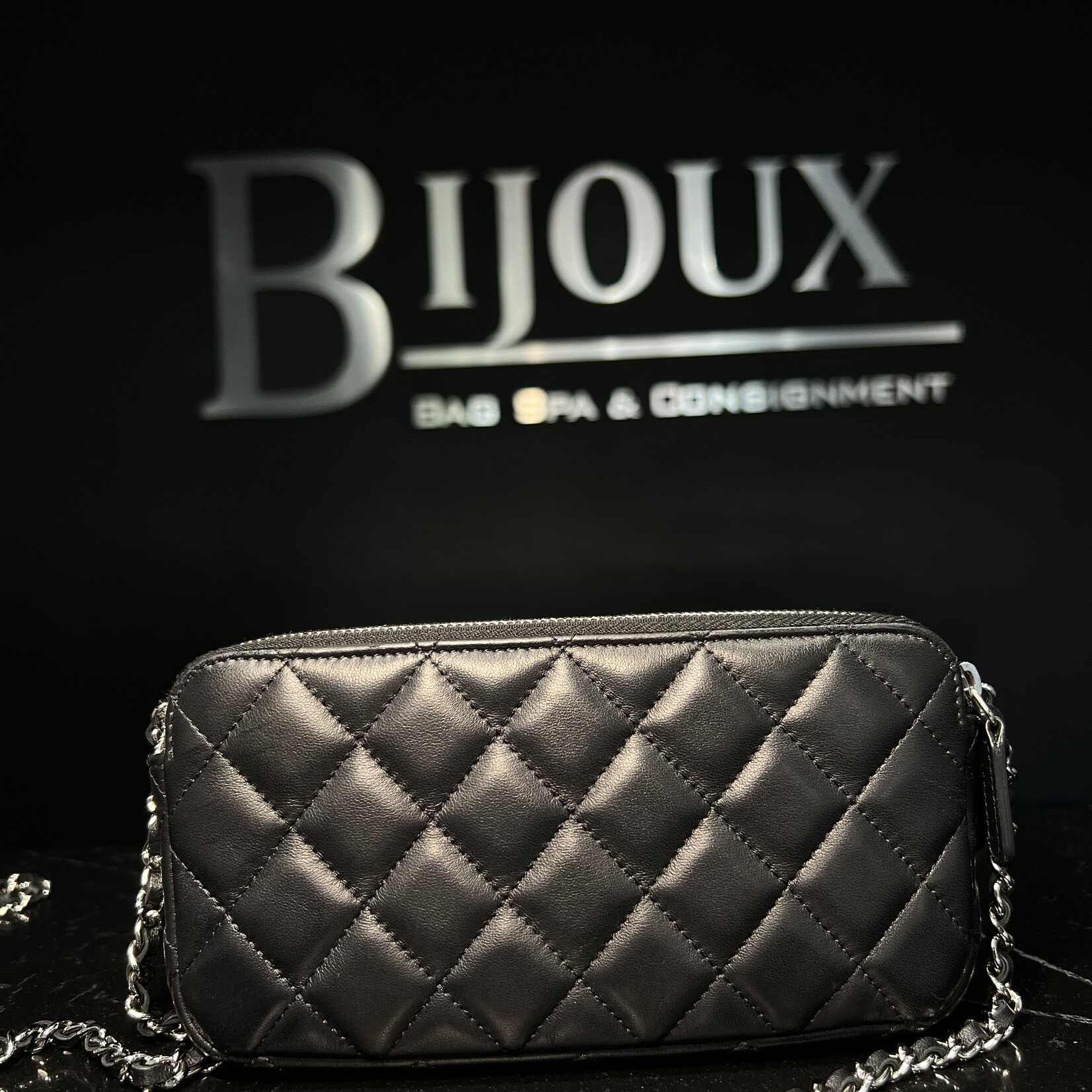 Chanel Chanel Double Zip Wallet on Chain