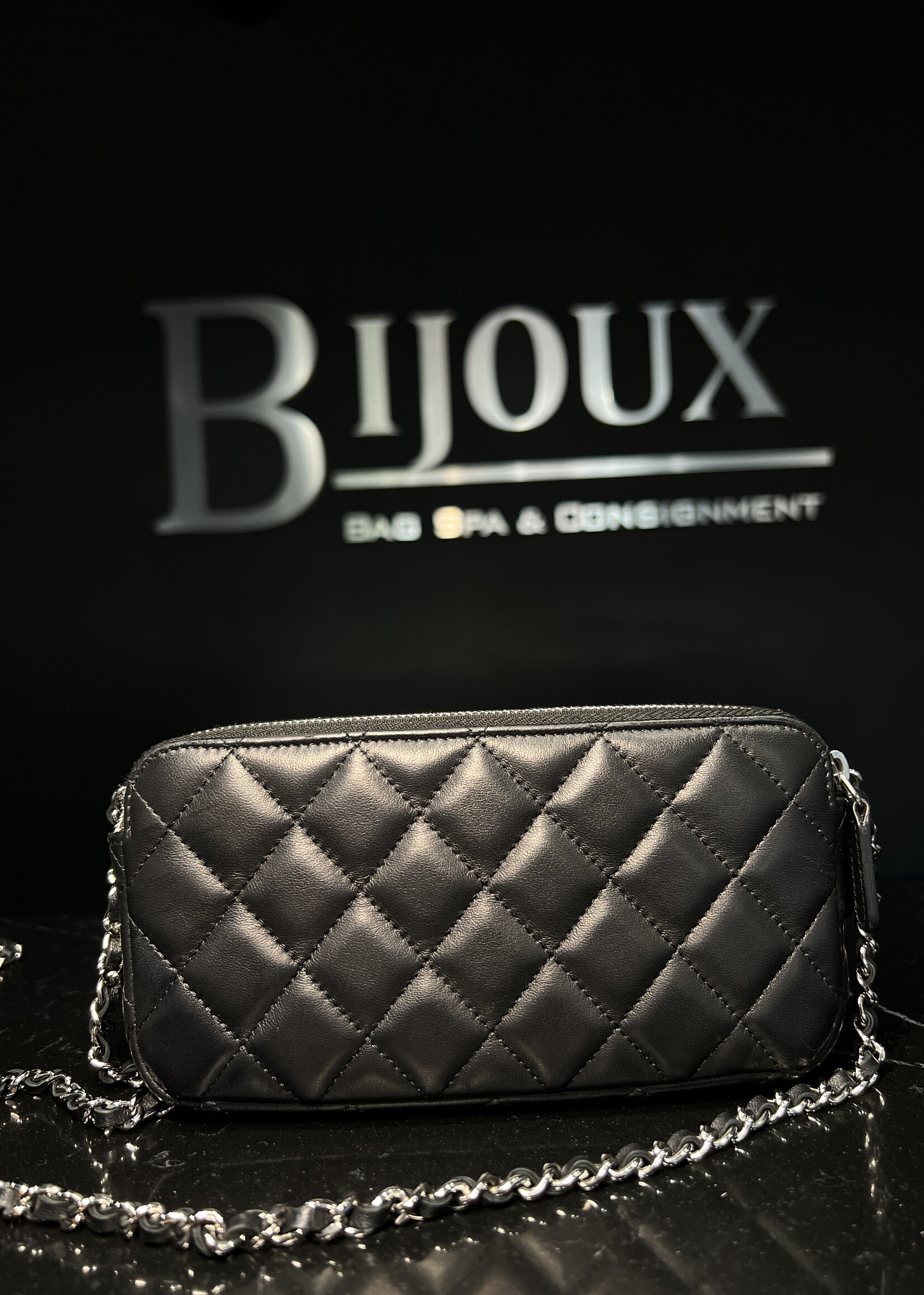 Chanel SOLD-  Chanel Double Zip Wallet on Chain