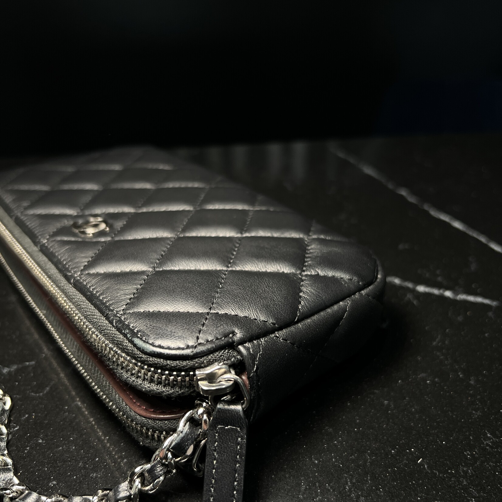 Chanel Chanel Double Zip Wallet on Chain